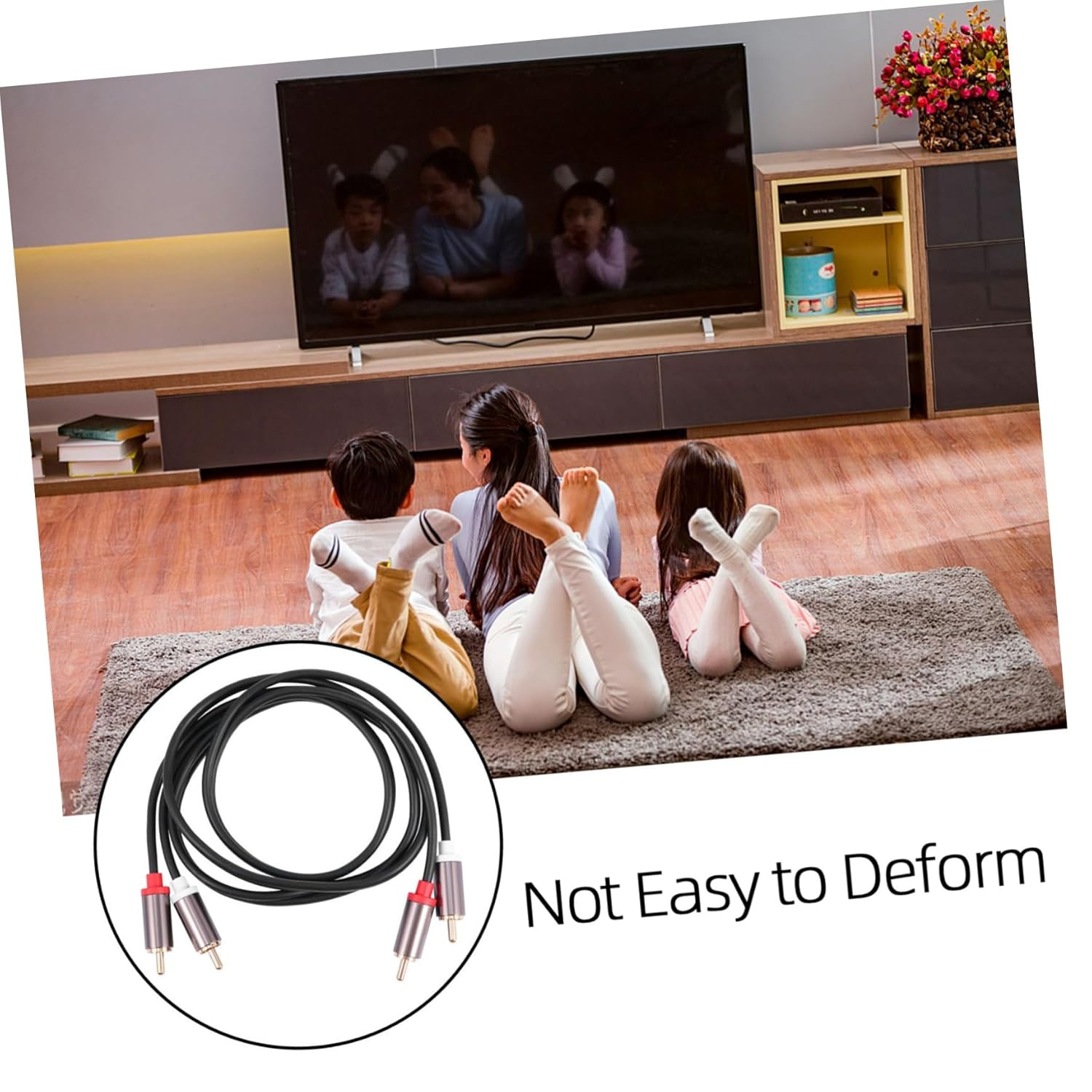 Homoyoyo Male to Male Audio Cable to Connection High Fidelity Sound Quality Wear-Resistant for Home Theater Gaming Consoles image number 2