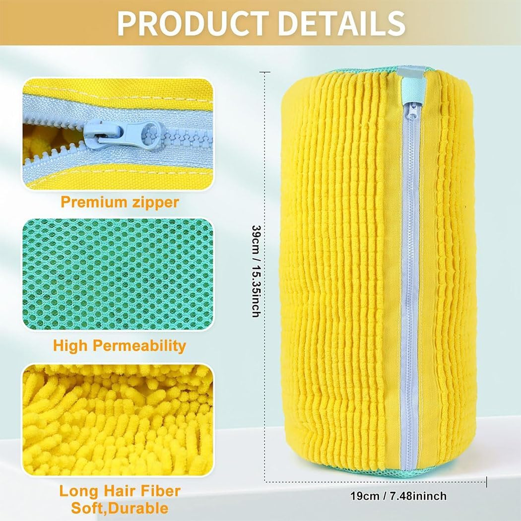 Idopick 2 Pack Shoe Washing Machine Bag, Laundry Shoe Bag for Washer and Dryer Reusable Shoe Cleaning Bag for Unstain Sneaker Tennis Shoes Unstain Cleaner Kit image number 6