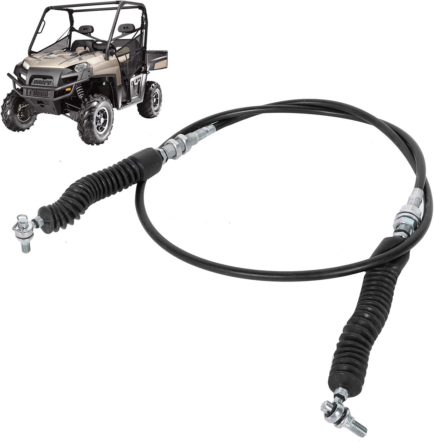 168Cm/66.1In Gear Shift Shifter Cable - 7081591 Replacement Accessory - Fits Polaris RZR 4 800 - Universal UTV Gear Shifter, Shift Control Cable, ATV Shifter, Off-Road Gear Shifter Cable image number 3