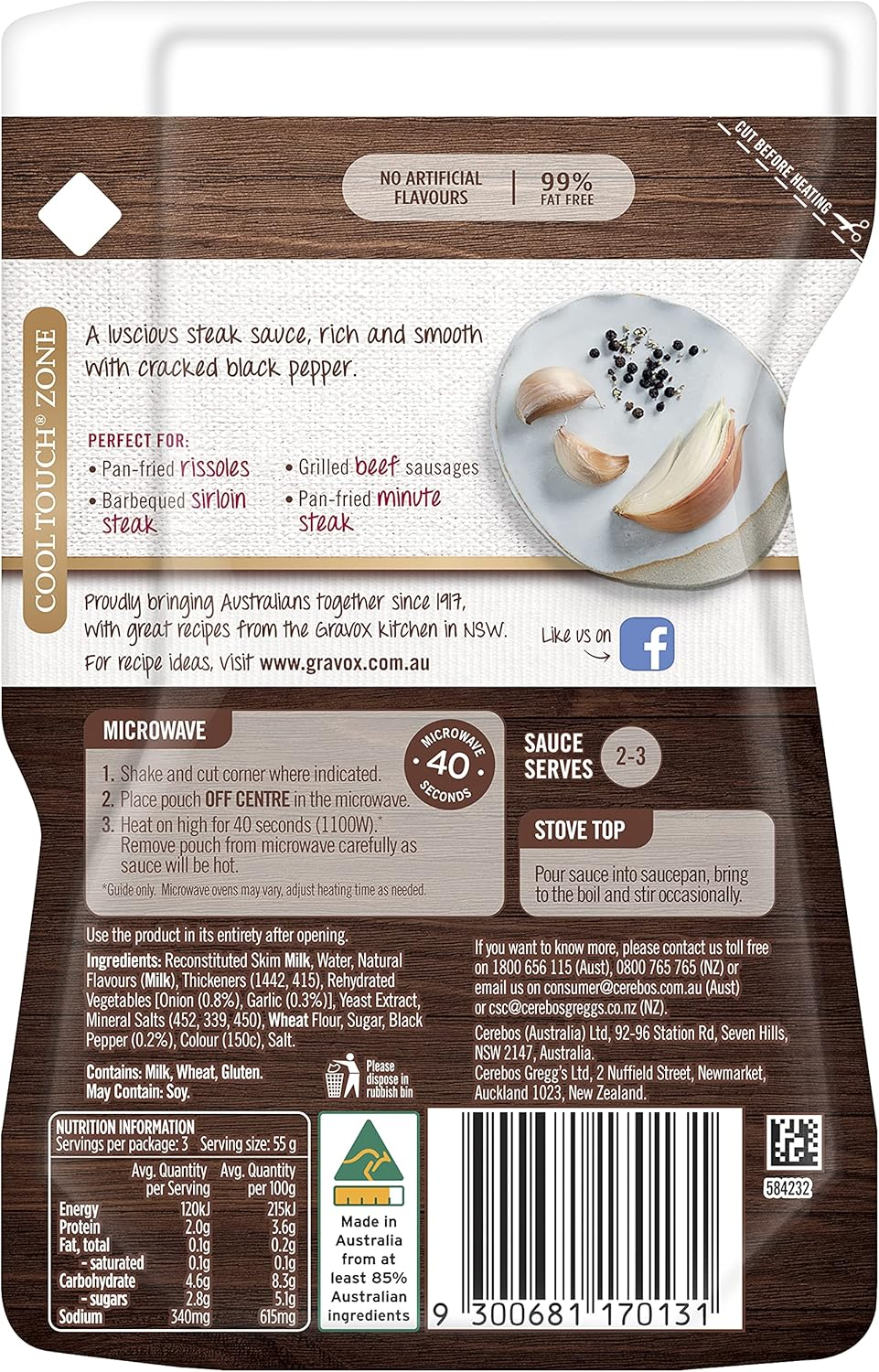 Gravox&reg; Pepper Steak Sauce Liquid Pouch 165G image number 2