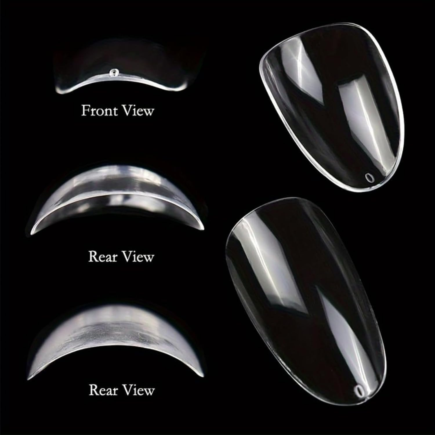 RODISHOMM 600 Pcs Short Almond Nail Tips - Cover Fake Nails for Extensions, Acrylic Nails for Salon & Home Use, 12 Sizes image number 3