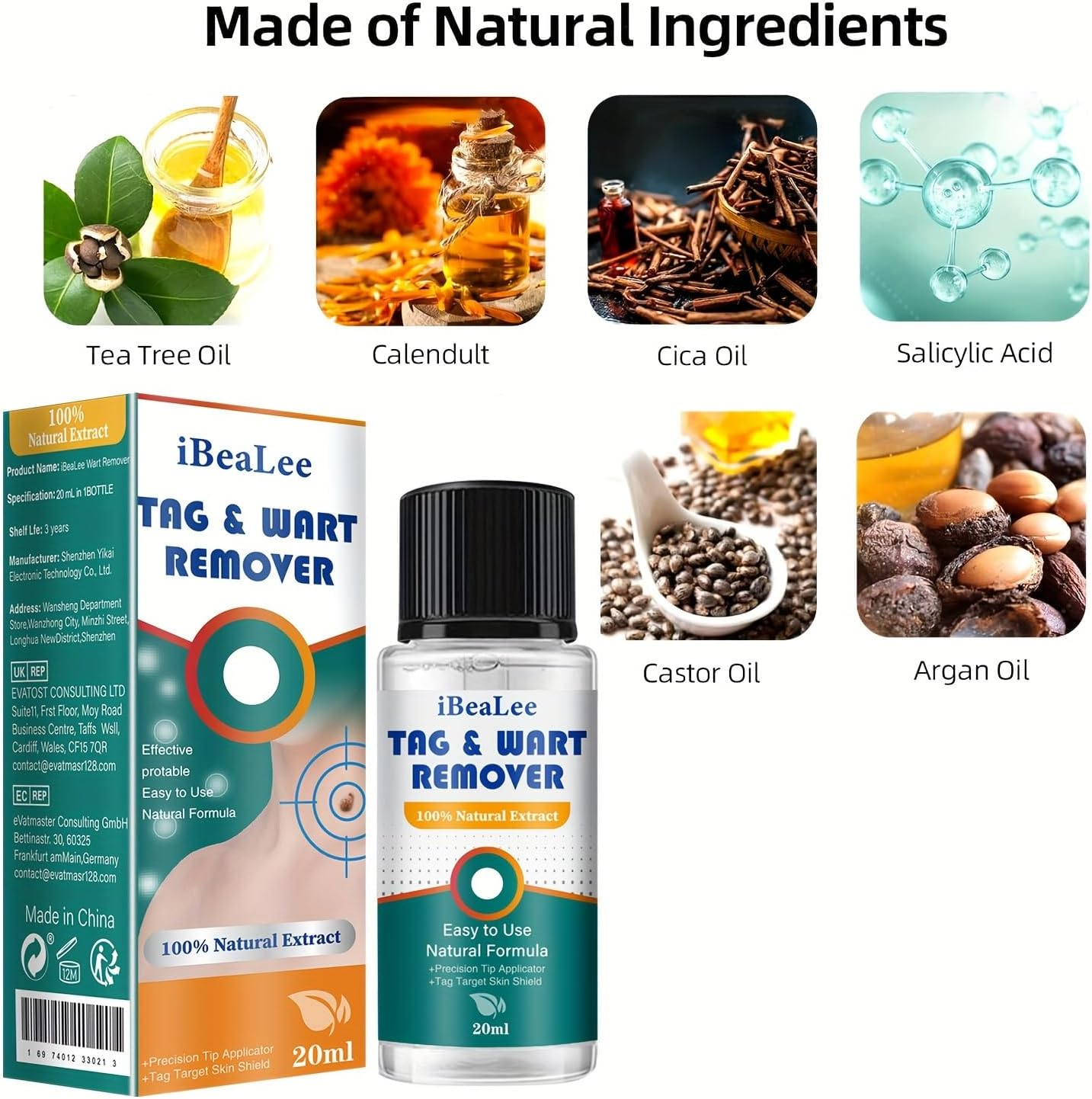 Skin Tag Remover,Wart Remover,Fliquid Wart Gel with Salicylic Acid - Fast Acting, Designed for Warts, Plantar Warts, Genital Warts, Common Warts, Flat Warts, Corns,Calluses image number 3