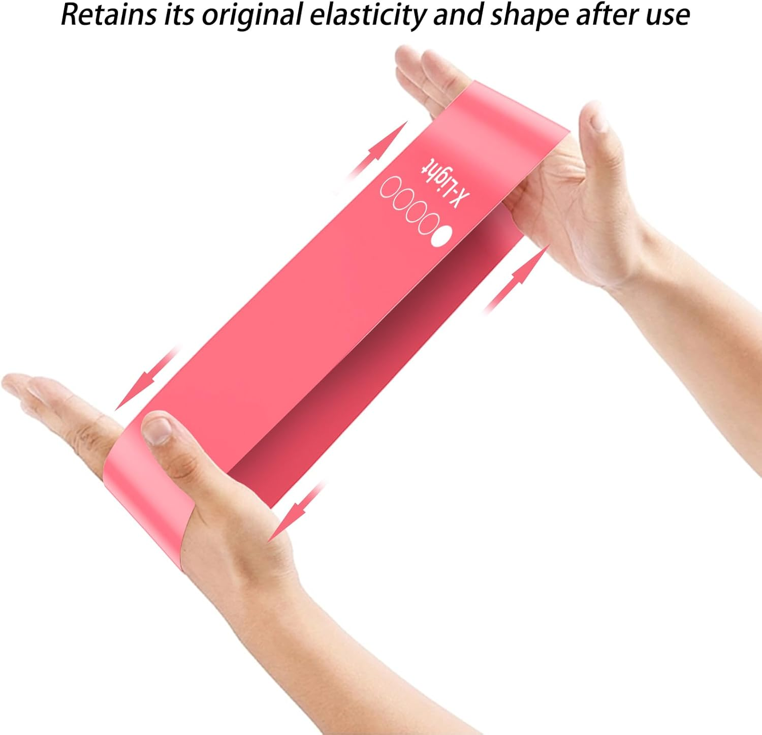 Resistance Bands, Set of 5 Exercise Bands, Fitness Stretch Band with 5 Different Resistance Levels for Workout, Gym, Yoga, Training image number 6