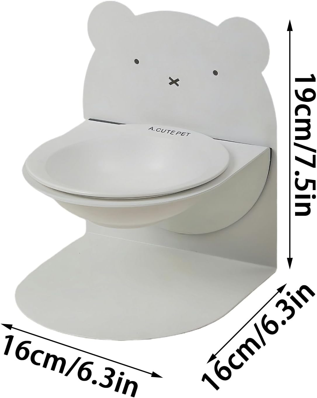 Ceramic Cat Bowl,Slow down Eating Cat Food Dish | Healthy Eating Diet Height-Adjustable Dish for Kitten Puppy Animals Small Medium Large Breeds