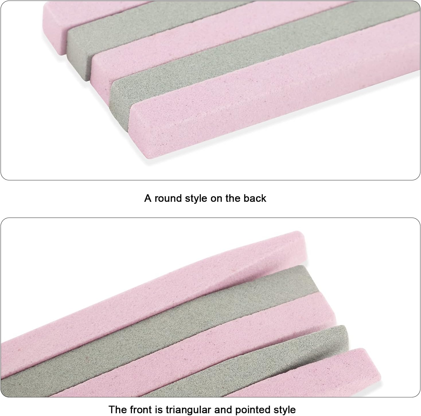 Acycoin2A 5PCS Pumice Stone Nail Art File Nail Cuticle Pusher Trimmer Pedicure Manicure Buffing Tool image number 6