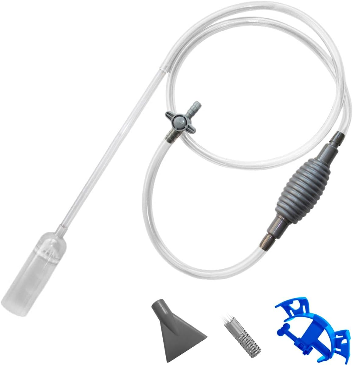 Proxima Direct 2.6M/8.5FT Aquarium Water Changer Gravel Vacuum for Fish Tank Cleaning Tools Siphon Universal Quick Pump Aquarium Water Changing with Accessories image number 2