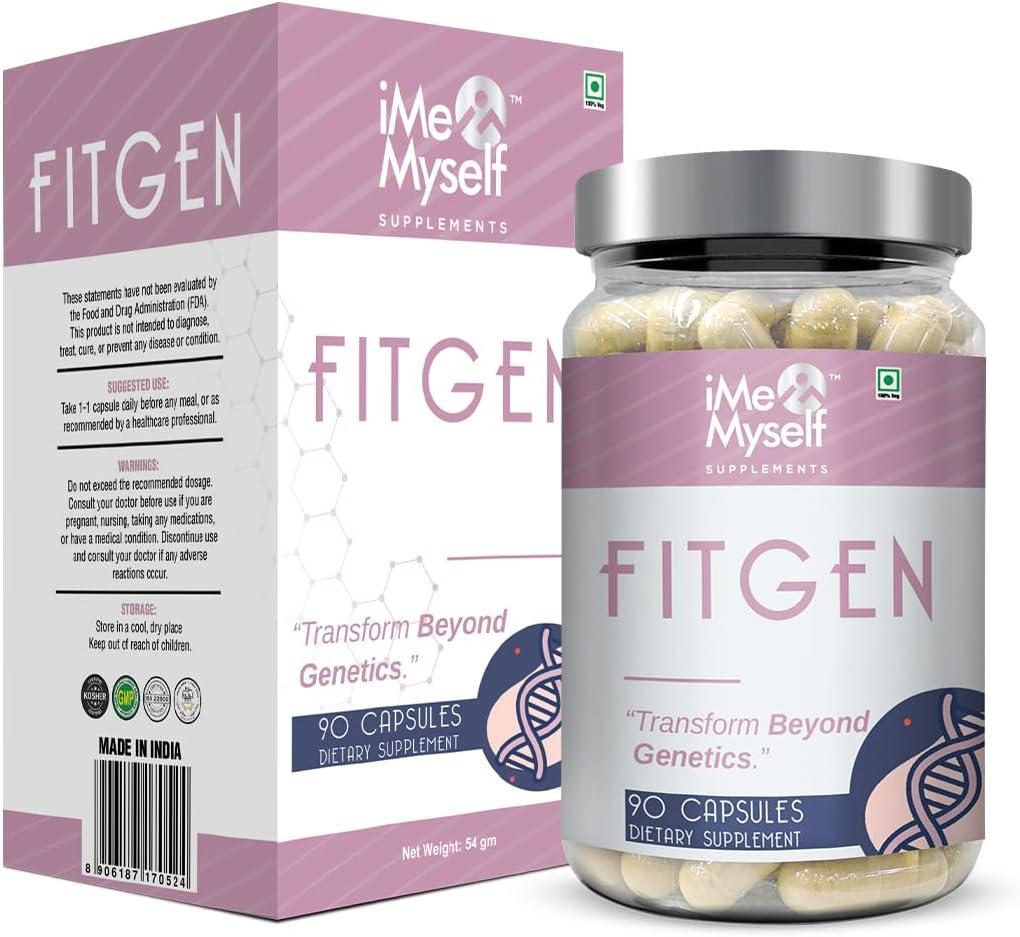 Imemyself FITGEN 90 Capsules | Advanced Wellness Formula with Coq10, Resveratrol & Premium Plant Compounds |Vegetarian Capsules for Comprehensive Nutritional Support, 54G image number 2