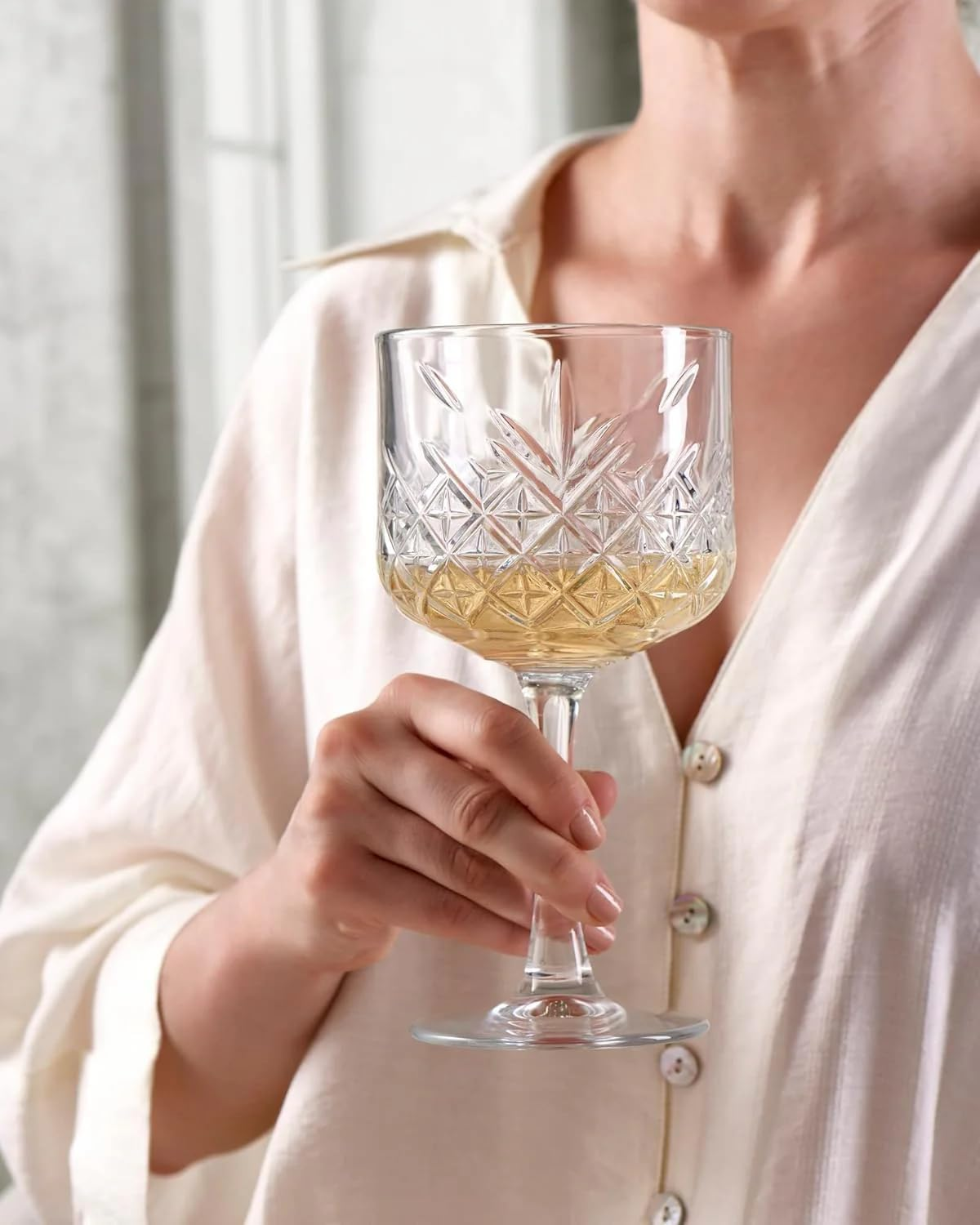 DELISOGA Timeless Cocktail Glasses Gin & Tonic | Long Stemware Glass Set of 4-Piece | Premium Glassware for Home Bar | Perfect for Gifts, Drinking Goblet for Wine, Champagne, Mocktails (500 Ml) image number 3