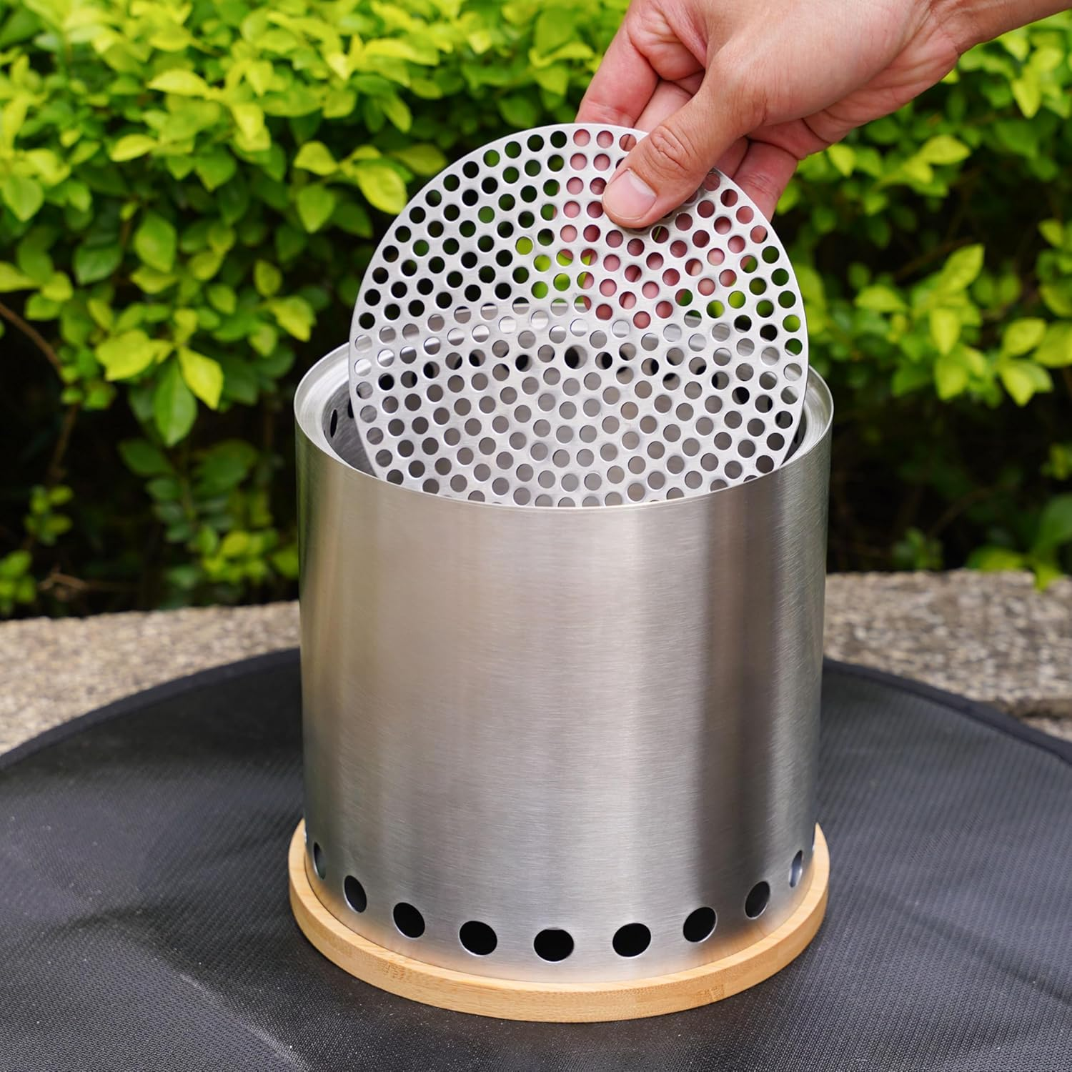 Solo Stove Accessories Pellet Adapter Fits on a Wood Grate, Prevents Pellets from Falling for Lite, Titan, Campfire and Mesa. Replace a Broken Bottom Wire. Stainless Steel SUS 304. Thickness 2Mm image number 4