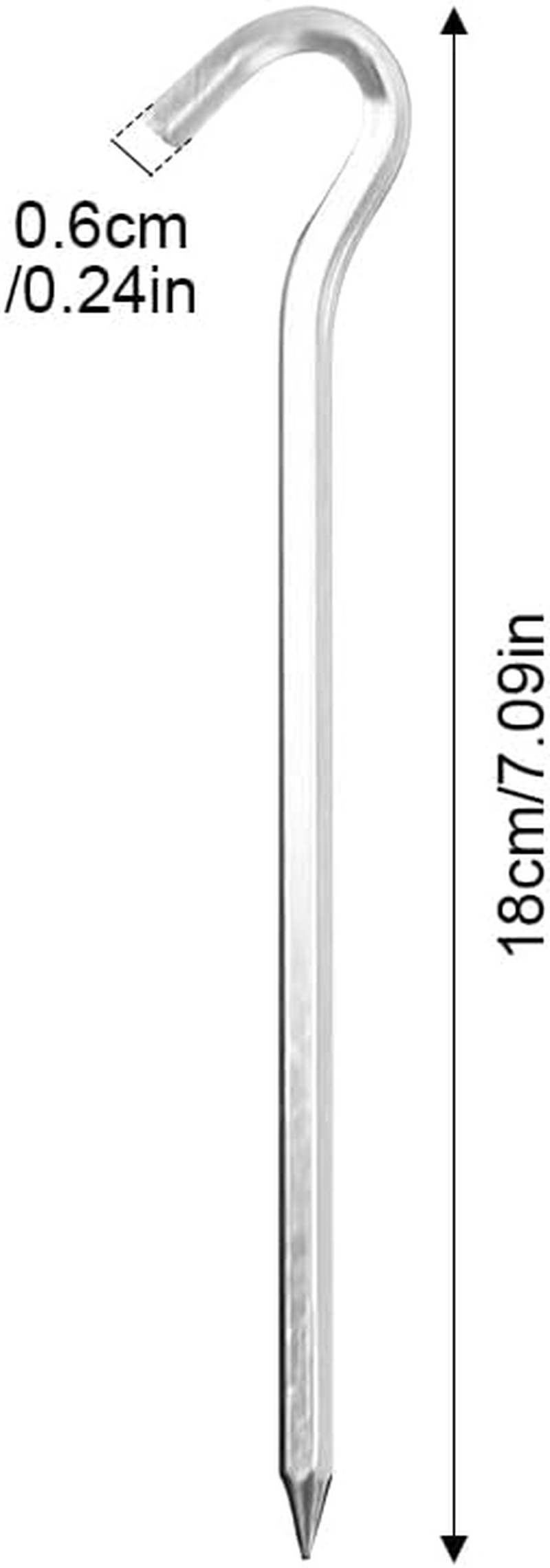 Tent Pegs, 12Pack 7Inch Tent Stakes Heavy-Duty Aluminum Tent Pegs with Hook, Lightweight, Anti-Rust Stakes for Camping, Hiking, and Hard Ground image number 1