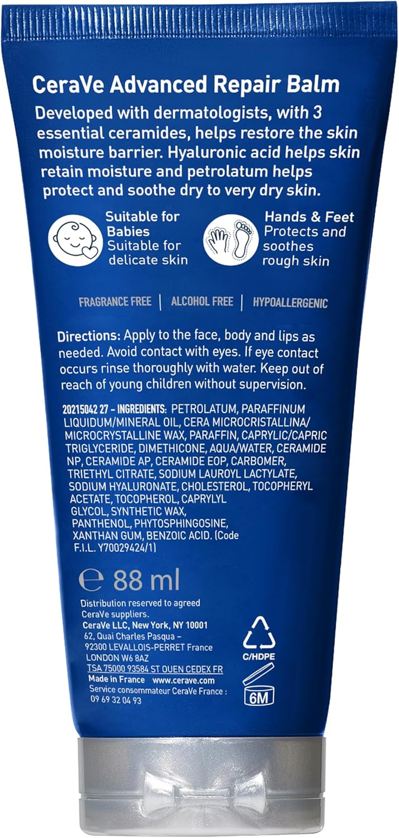 Cerave Advanced Repair Balm 88Ml, for Dry Skin, Hydrates, Soothes & Protects Skin, Developed with Dermatologists image number 1