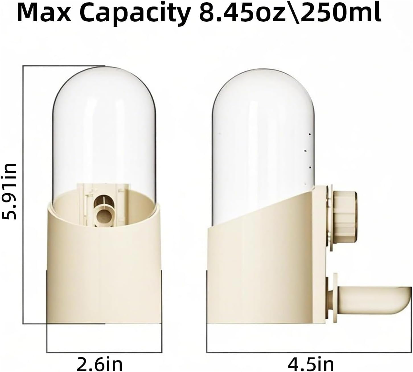 Automatic Hanging Bird Water Bottle,No Drip Cage Mounted Waters Feeder for Parakeets, Cockatiels, Budgies, Lovebirds, Finches, Canaries, Parrots