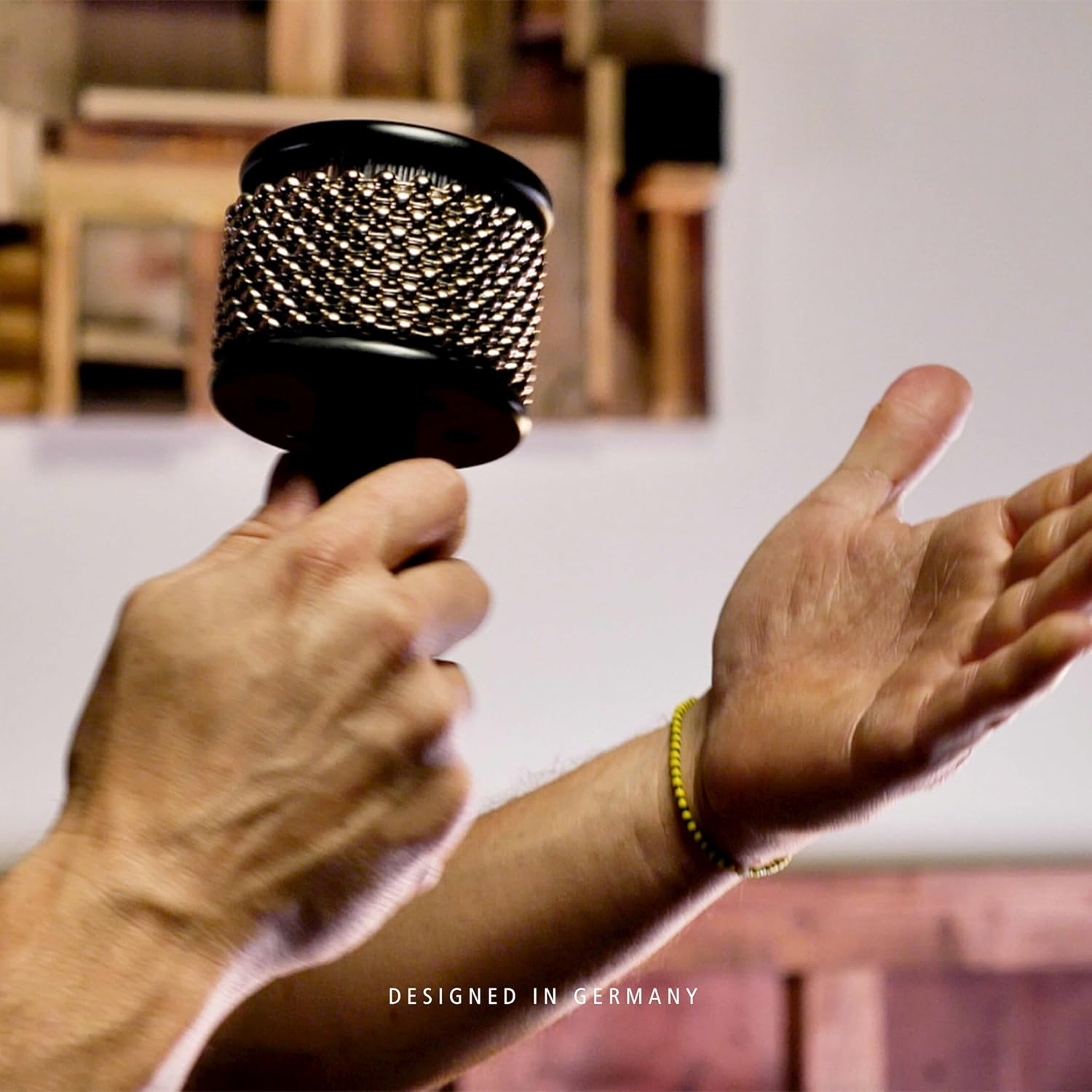 Meinl Percussion Turbo Cabasa Instrument with Sound Ports for Extra Projection and Stainless Steel Cylinder, , Small (CA5BK-S) - Cabasa image number 2