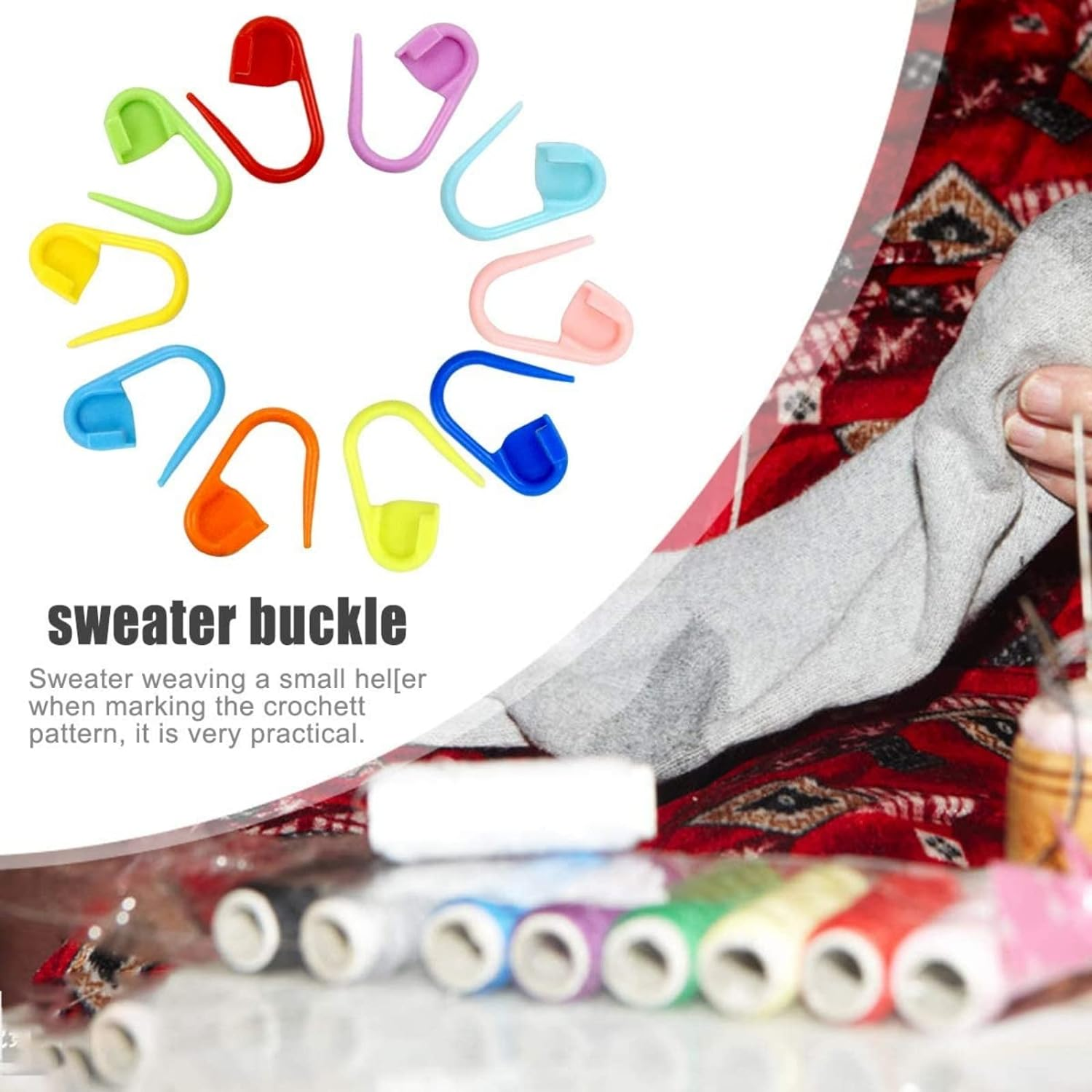 Zalizr 150Pcs Knitting Stitch Markers, Small Plastic Crochet Stitch Markers with Box, Knitting Stitch Rings for Sewing Knitting DIY and Handmade Crafts