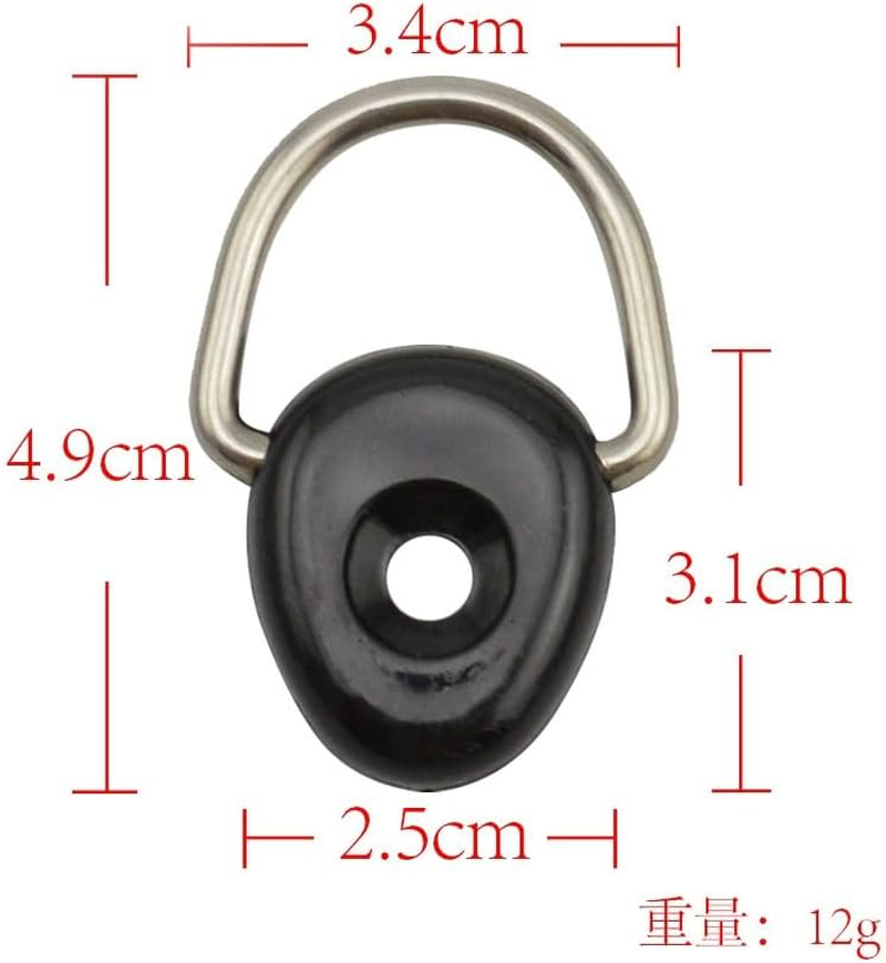 12Pieces Metal Tie-Down Anchors D-Ring Buckle Fit for Jimny Trunk Accessories JB64 JB74W 2019 2020 2021 2022 2023 2024 2025 Trunk Cargo,Car Interior Accessories with Screws image number 5
