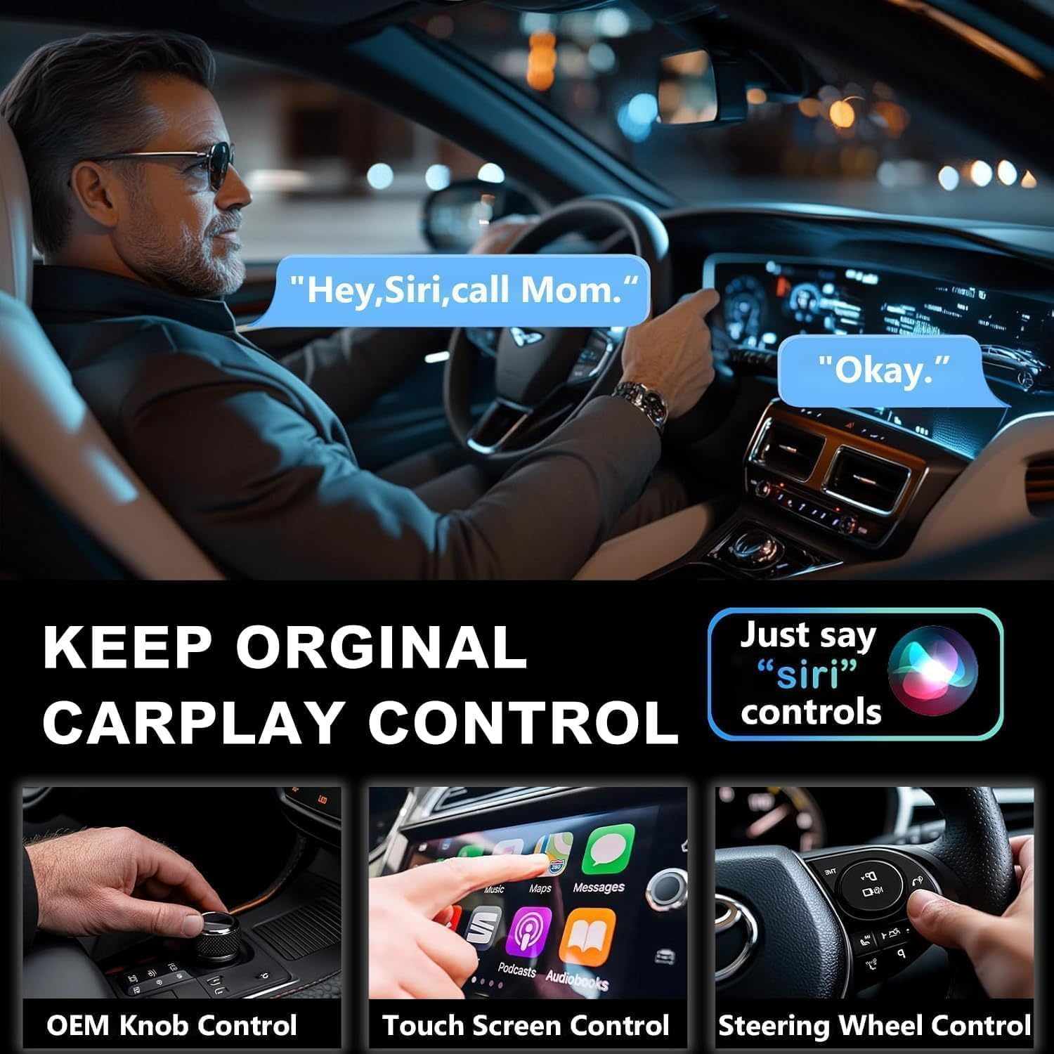 2025 Upgraded Wireless Apple Carplay Adapter for Iphone, Plug and Play Wireless Adapter, Mini&Stable Carplay Wireless Dongle for Ios 10 image number 3