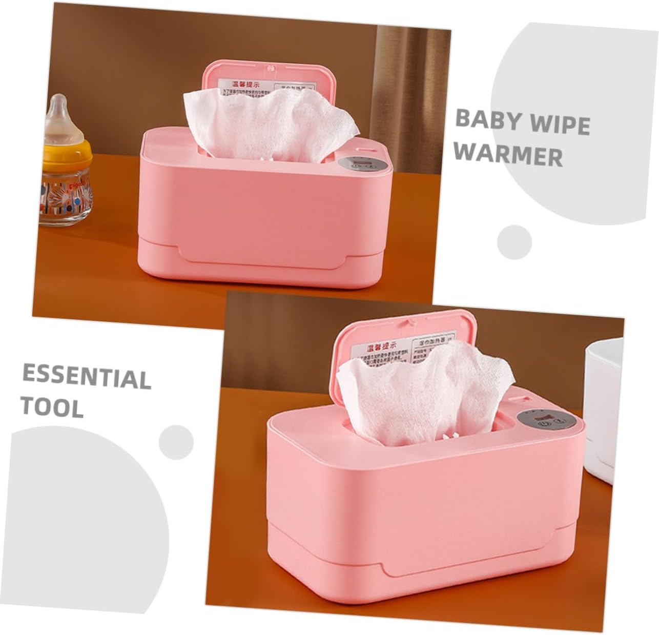 TIDTALEO Car Wipes Warmer Wet Tissue Heater Diaper Wipes Dispenser Portable Towel Warmer Reusable Pouch image number 6