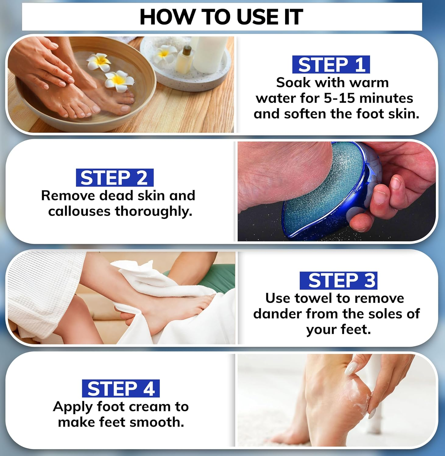 Glass Foot File Callus Remover- Heel Scraper & in Shower Foot Scrubber Dead Skin Remover - Pedicure Foot Buffer for Soft Feet, Nano Glass Foot File for Foot Spa, Home Salon (Pink) image number 5