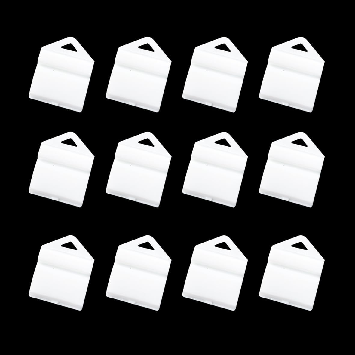 White L & P Plate Holder Clips - Number Plate Mounting Kit for Cars - Durable Plastic Car Accessories (8) image number 3