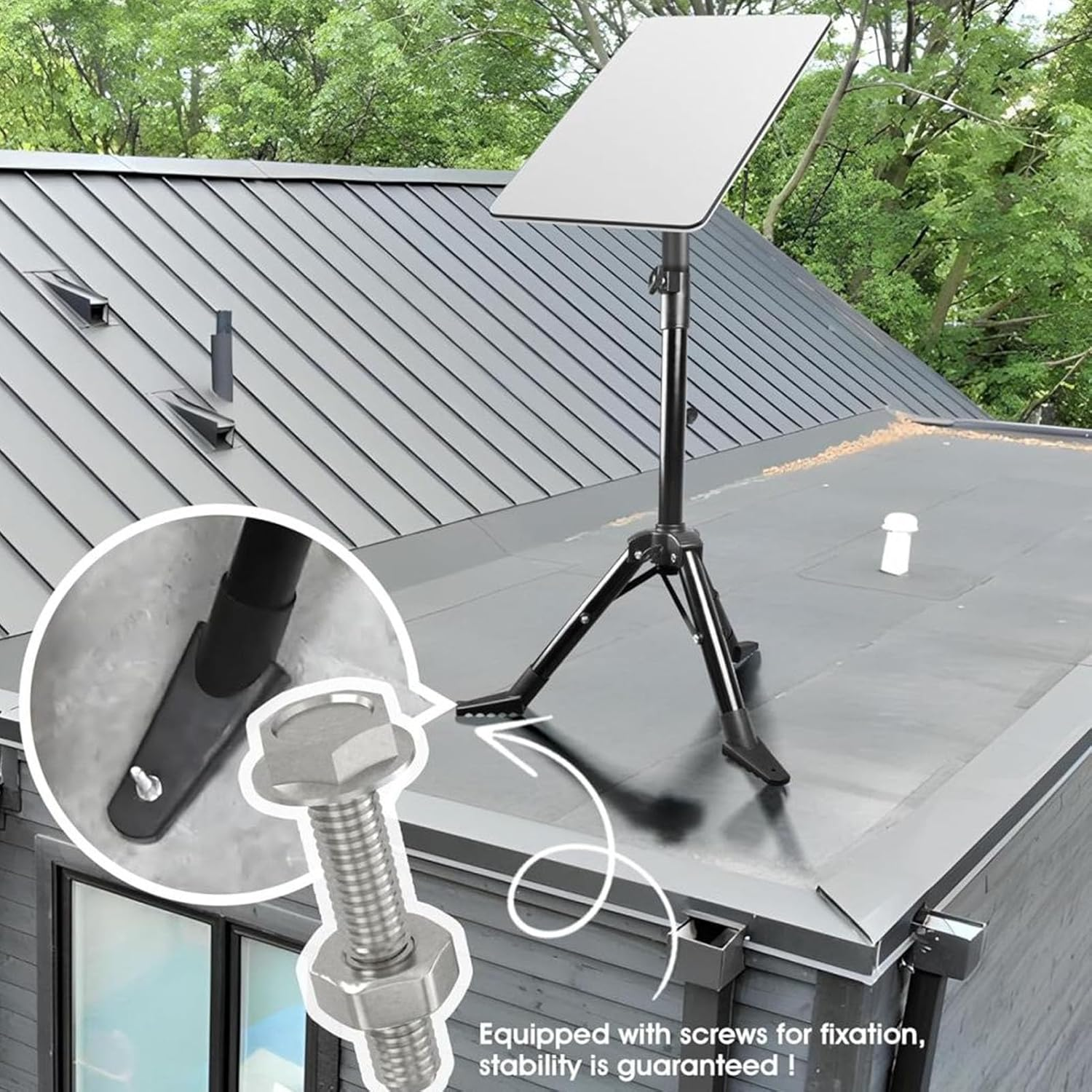 Tripod for V2 V1 Stainless Steel Folding Mounting Stand for Roof Camping RV Travel Yacht image number 6