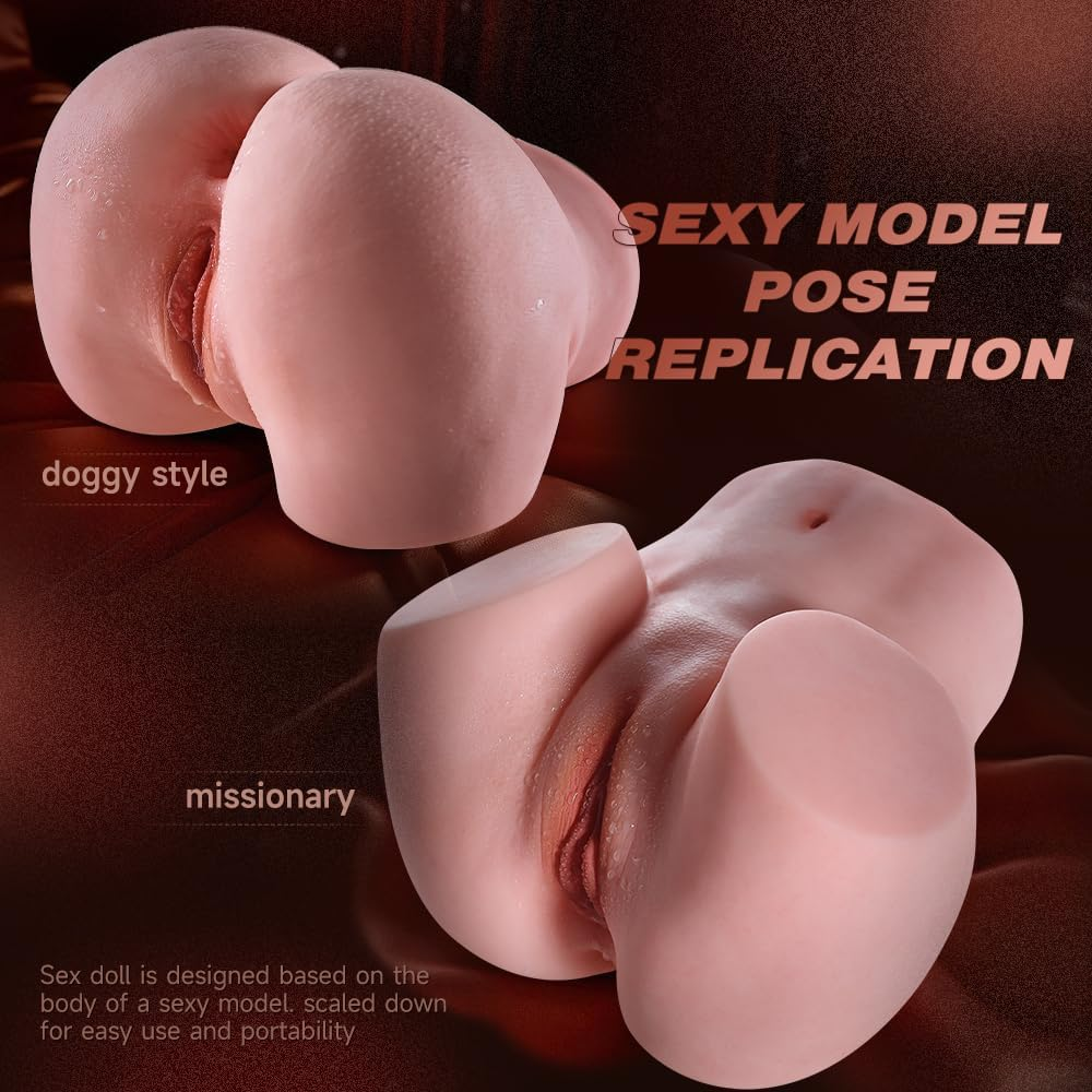 HANIDOLL Pocket Pussy for Men - Men'S Sex Toys Male Masturbators Realistic Adult Toys Sex Doll Stroker 3D Lifelike Soft Butt with Vagina Anal Sex Pleasure Skin Color Adult Toy