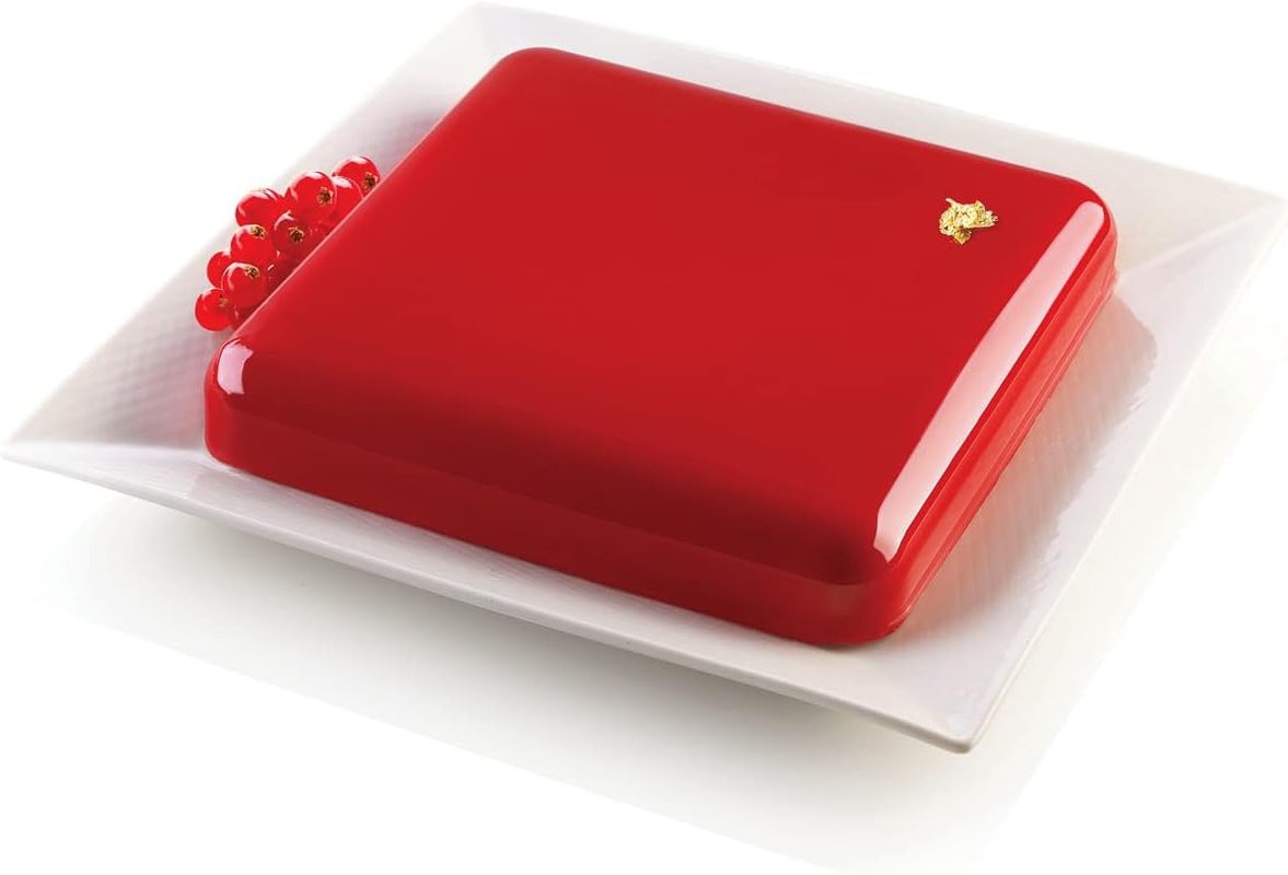 Silikomart Quadro Silicone Mould Non-Stick Coating Pack of 1 Cake Mould 210 X 210 Mm Height 35 Mm Volume 1400 Ml Made in Italy image number 4