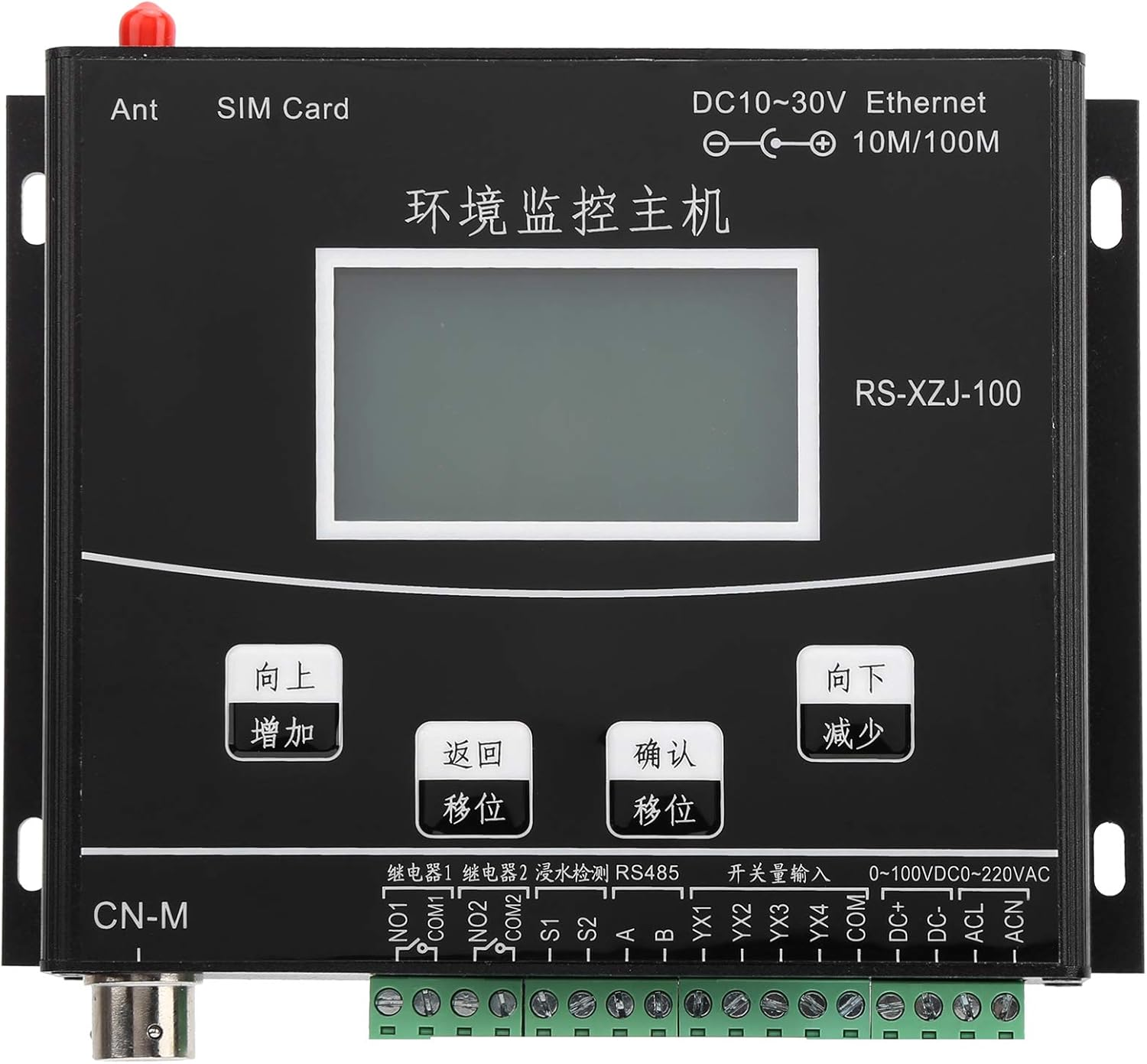 Viagasafamido Environmental Monitoring Host Temperature and Moisture Monitoring System DC10-30V for Computer Room Telephone Alarm and Light Valley Alarm Water Leaflet. image number 3