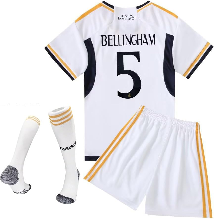 R.Madrid Football Jersey Kids,23/24 New Season Football Training Jersey, Football Shirts Shorts and Socks Set for Kids, Best Gifts for Children image number 1