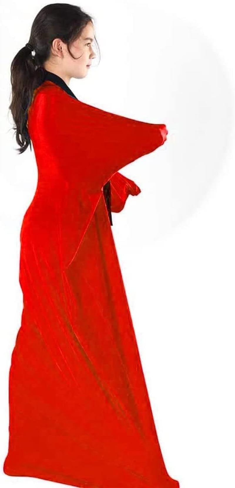 Sensory Body Sock for Kid to Relieve Stress Body Wrap Breathable Sack Sensory Sox Stretchy Body Socks (Color : Red, Size : L/Large-71 * 142Cm)