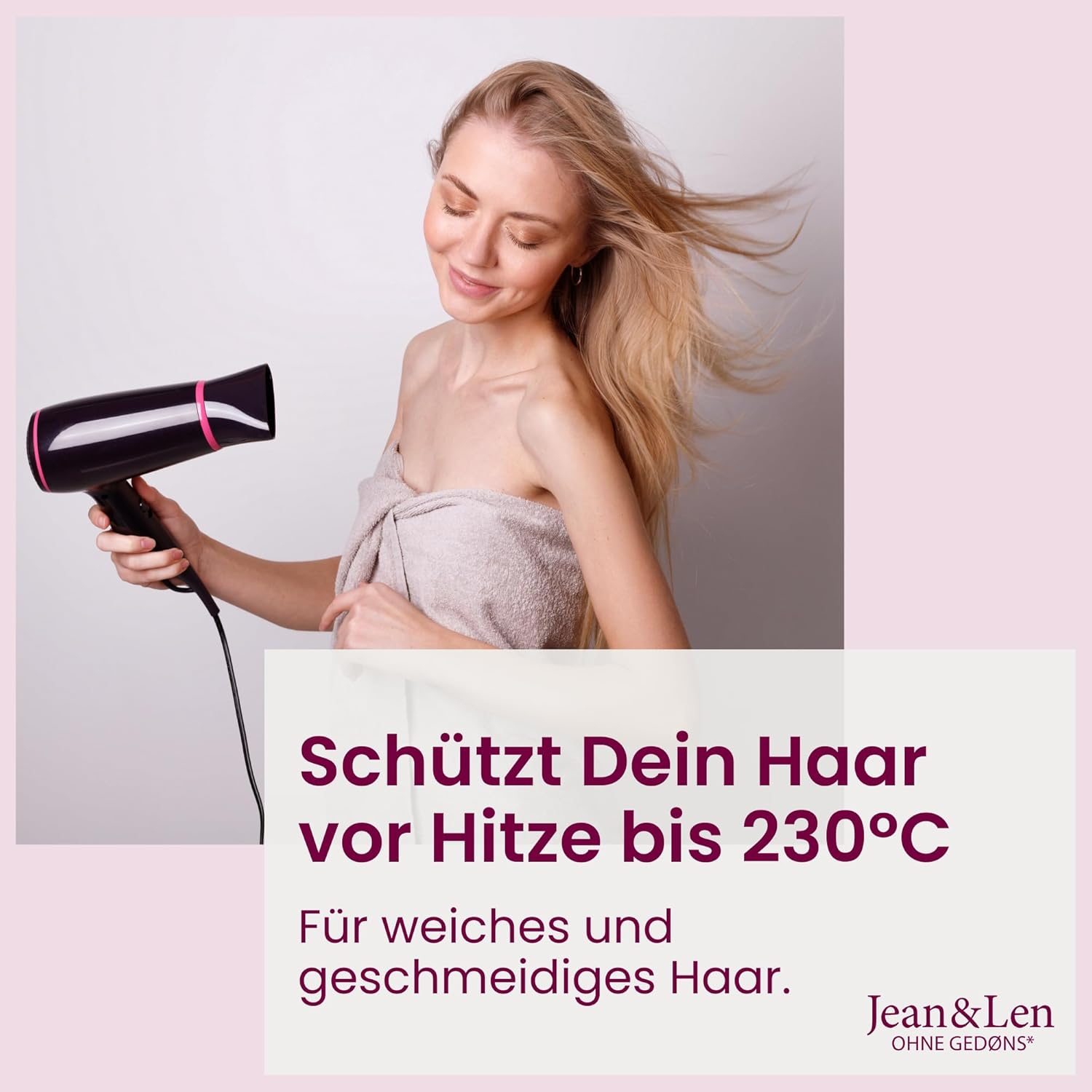 Jean & Len Leave-In Hair Mask Peptide Bond Repair for Damaged & Damaged Hair, Reconstructs & Repairs Hair Damage, Smoothes Hair Structure, Heat Protection up to 230 &deg;C, Vegan Hair Care, 100 Ml