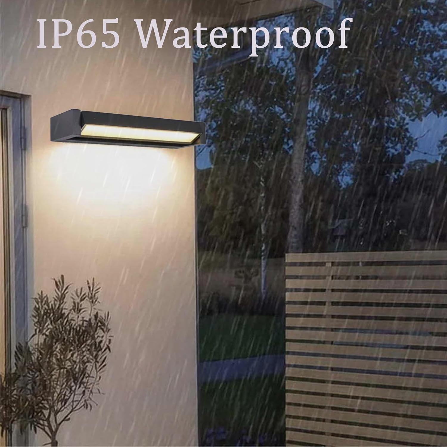 Wall Lights Outdoor LED Waterproof IP65 Garden Wall Lamps 350&deg; Swiveling Modern Wall Sconce Aluminum Acrylic Indoor outside for Entrance Villa Terrace Hallway Square (White White Light,34Cm) XXZ image number 5