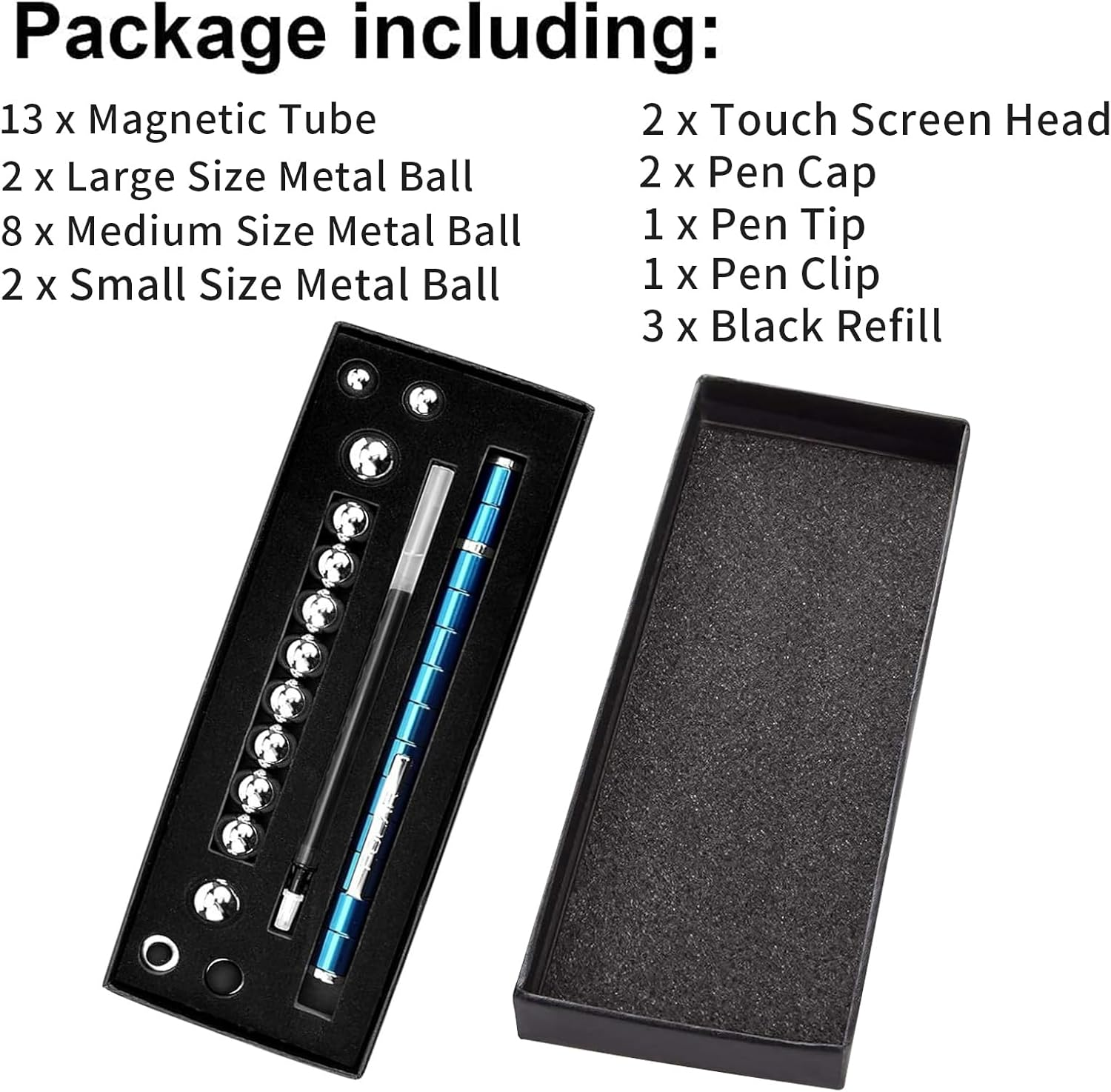 Cool Fidget Gel Pens, Fun Writing Ballpoint Pen, Birthday for Him Mens Unique Gadgets, Novelty Easter Basket Stuffers for Men Teenage Boys (Blue)