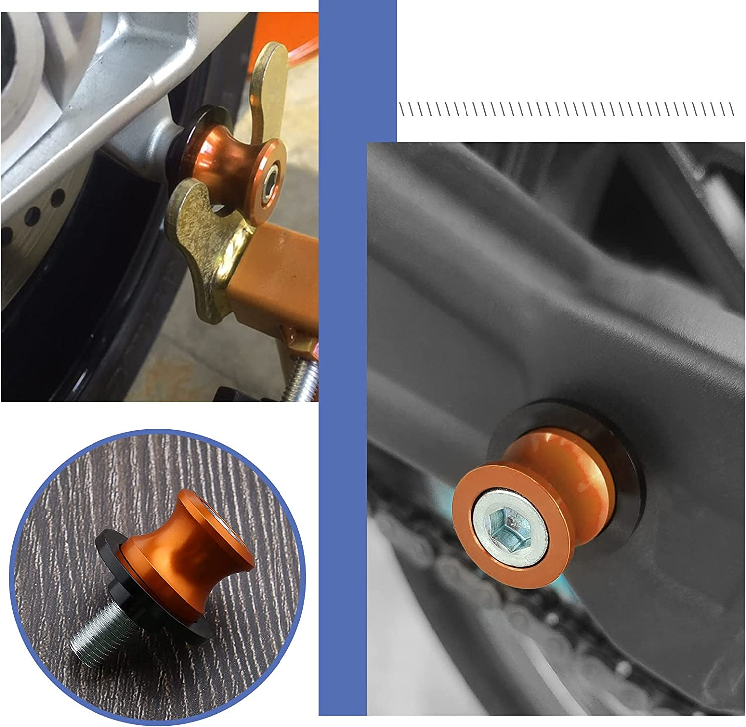 Emsea 2Pcs Motorbike Aluminum Swing Arm Spools Compatible with KTM DUKE 125 200 250 image number 2