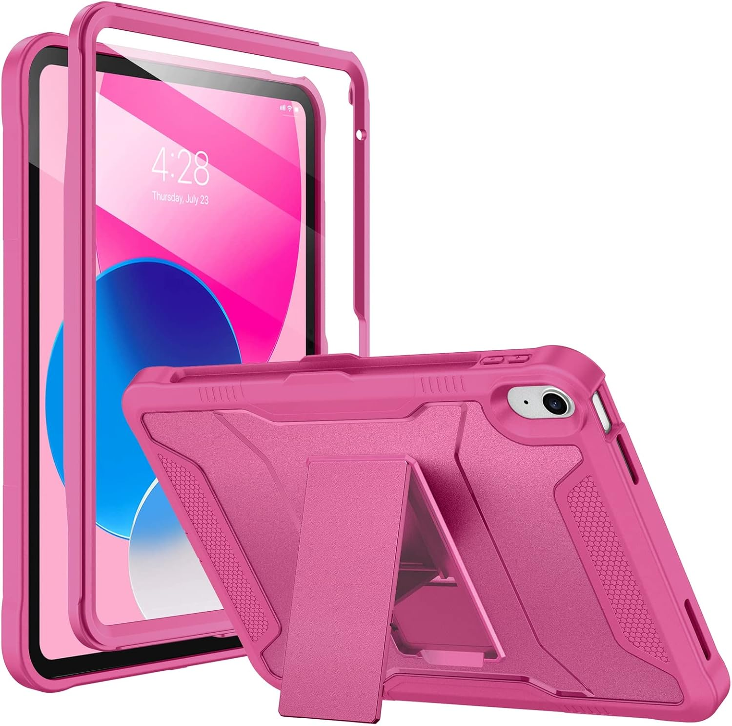 Soke Case for Ipad (A16) 11Th Generation 11-Inch 2025, Ipad 10Th Generation 10.9-Inch 2022, with Built-In Screen Protector and Kickstand, Rugged Full Body Protective Cover - Alpine Green