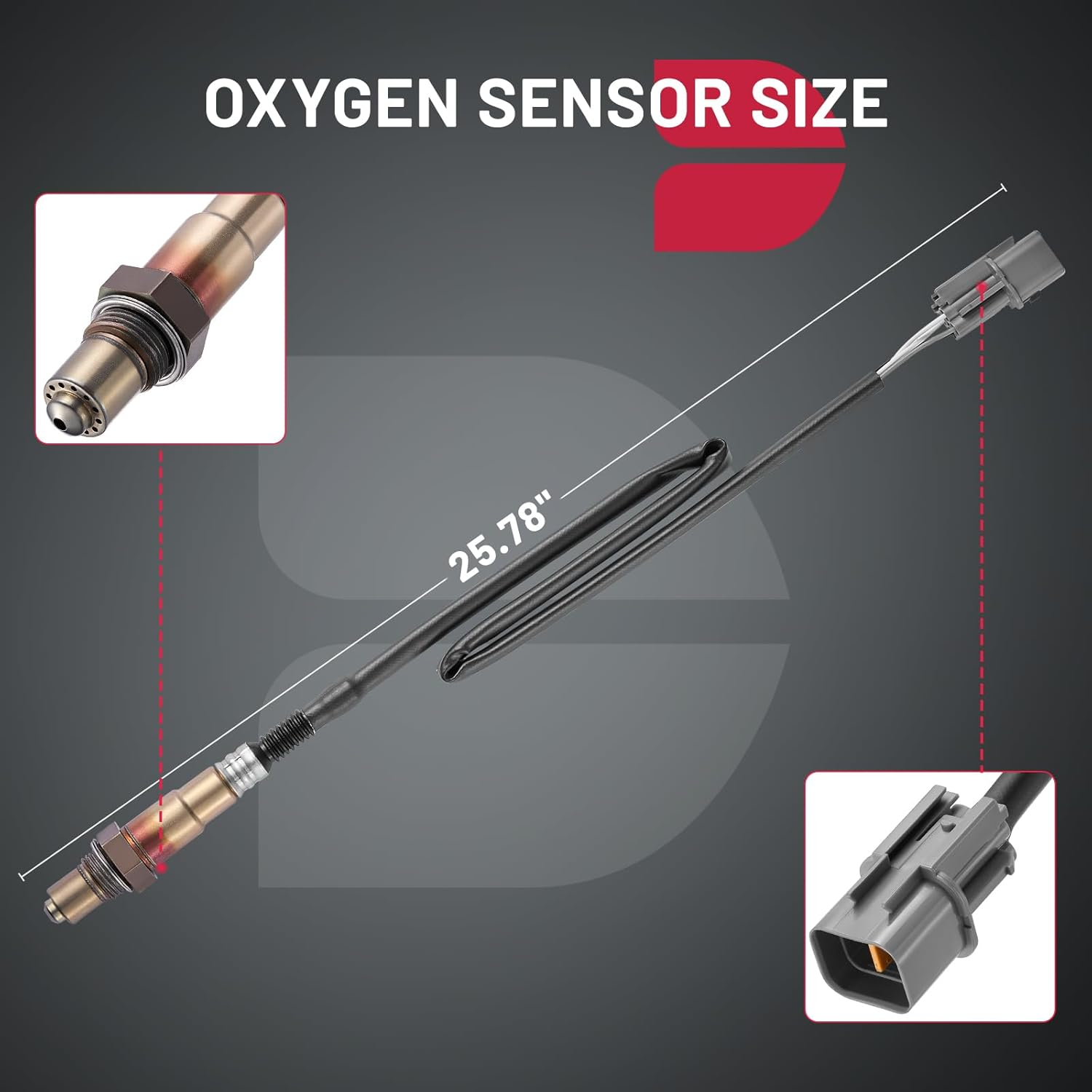 BDFHYK Oxygen Sensor Downstream O2, Compatible with 2012-2018 Kia Rio Soul 1.6L,2012-2017 Hyundai Accent Veloster 1.6L, 392102B220, 234-4568 Replacement 1PCS image number 1