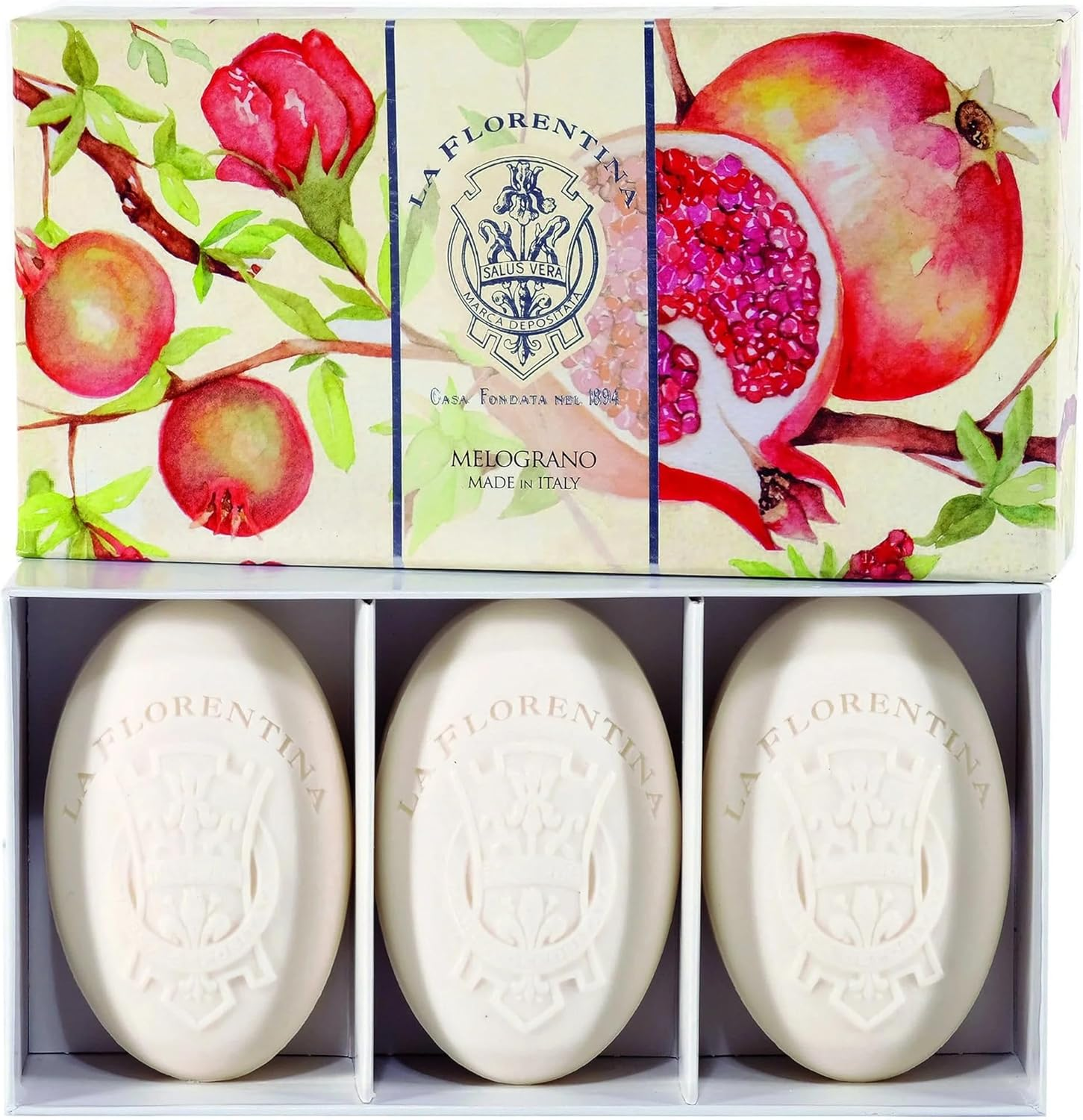 La Florentina Pomegranate 3 Bars Soap, 150 G image number 2