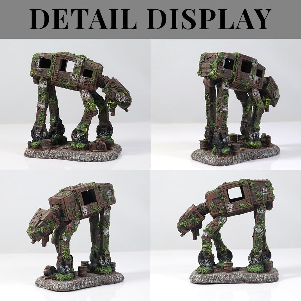 Aquarium Decorations - Star Wars Fish Tank Hidden Cave Accessories for Aquarium and Reptiles in Two Sizes (S) image number 5