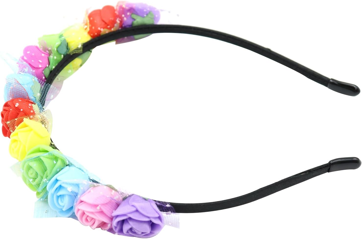 CENPEK 2Pcs Flower Crown Rose Headband Hair Accessories Floral Wedding Crown Rose Crown Hair Ring Hair Accessories Suitable for Festival Wedding Party Birthday Daily Wear image number 2