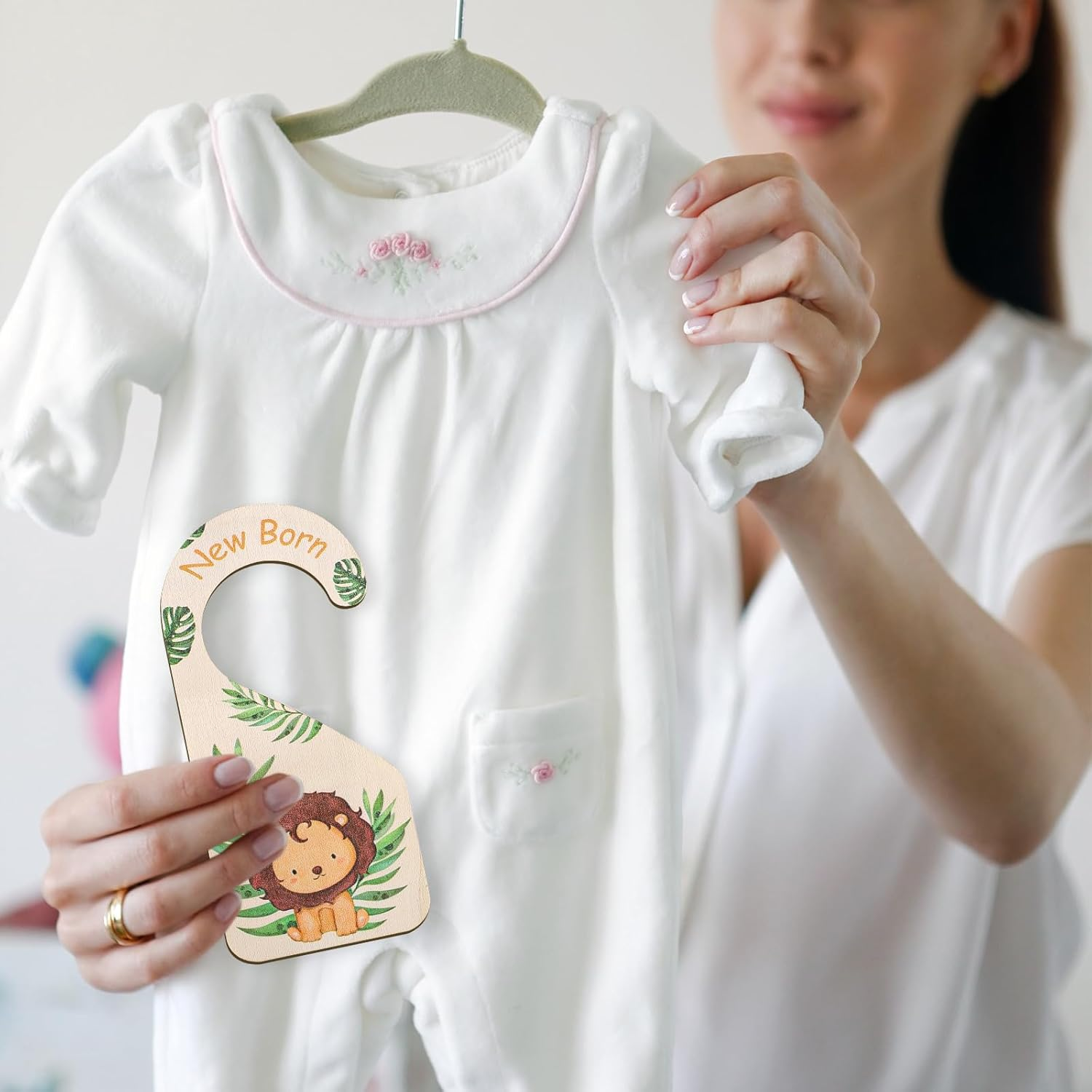 7Pcs Baby Closet Dividers, Boxwood Closet Dividers for Baby Clothes Double-Side Baby Clothing Dividers for Closet for New Mom Dad Parents image number 1