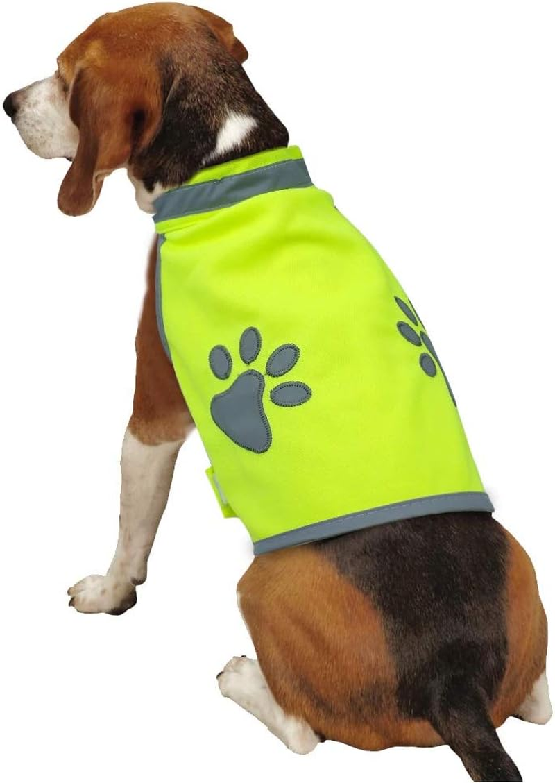 Store Yellow Hi-Vis High Visibility Fluorescent Dog Pet Puppy Safety Vest 5 Sizes Reflective Top Hi Vis Night Jacket Coat Shirt Size L