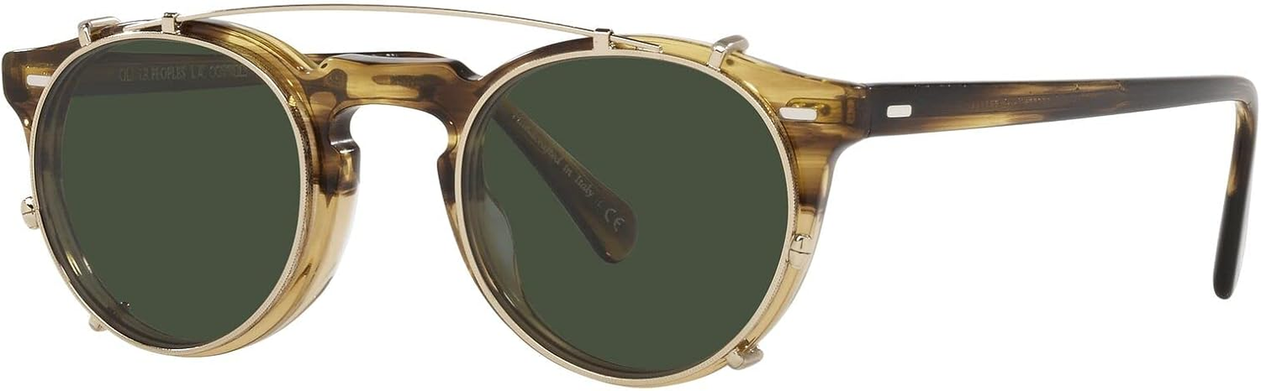 Oliver Peoples GREGORY PECK OV 5186 Gold/Green Clip-On Only 47/23/0 Unisex Eyewear Frame image number 1
