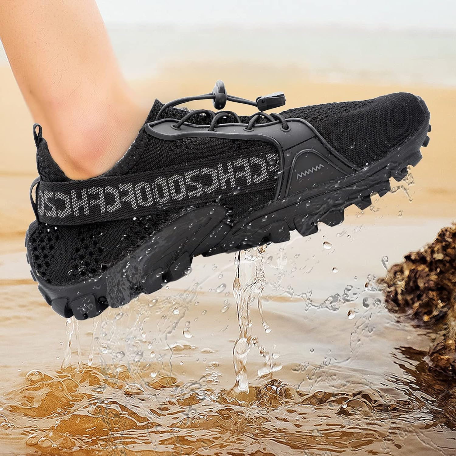 USOR Water Shoes for Men Women Quick-Dry Fishing Shoes Barefoot Aqua Outdoor Athletic Hiking Anti-Slip Shoes Comfort Waterproof Shoes