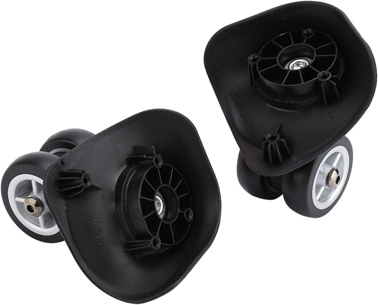 Luggage Swivel Wheels Replacement Kit, Universal Travel Suitcase Silent Wheel Repair Set, 1 Pair PVC Suitcase Replacement Parts image number 3