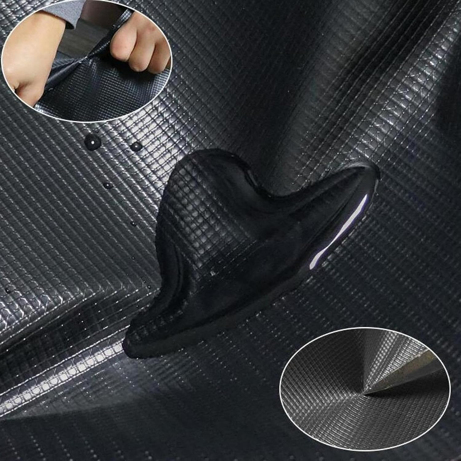 Large Travel Duffle Bag Camping Sports Equipment Storage Dustproof with Zipper Long Luggage Bag Waterproof for Gym Black image number 6