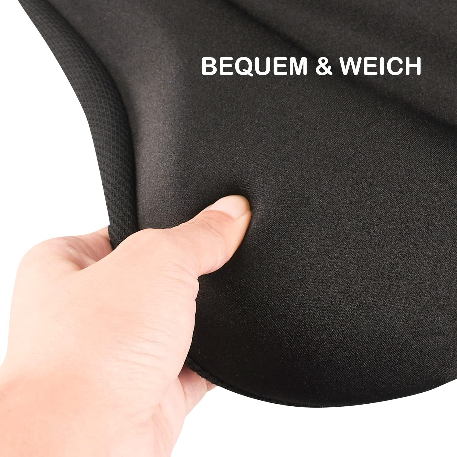 FUCNEN Exercise Bike Seat Cushion 27 X 25Cm Bike Seat Cover Padded Spinning Gel Seat Cover for Wide Bike Bicycle Saddle Soft Comfortable for Women Spin Bike Seat for Indoor Cycling image number 2