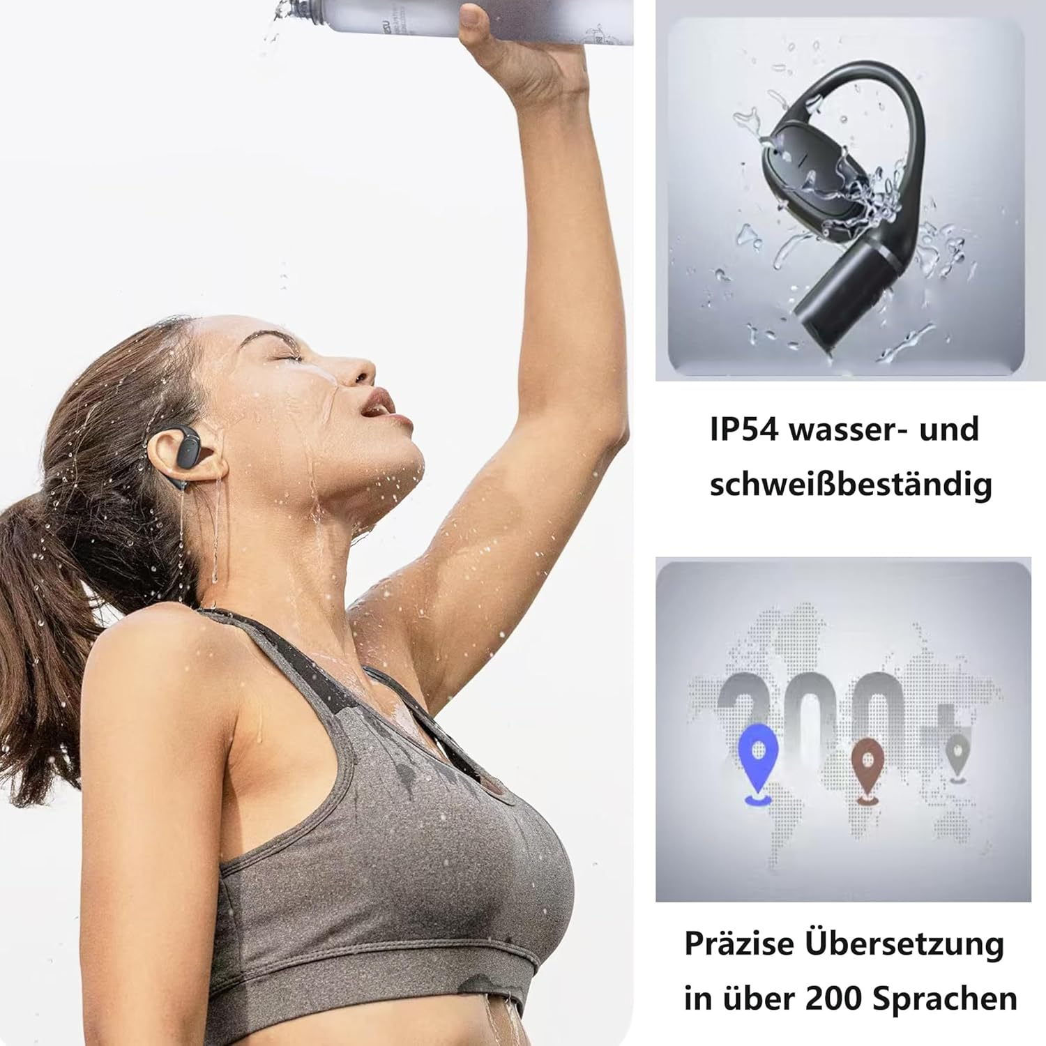 AI Translator Headphones, Real Time Translation Earbuds, Bluetooth Translation Headphones, 134 Voice Translator with Real Time Translation for Travel Learning image number 5