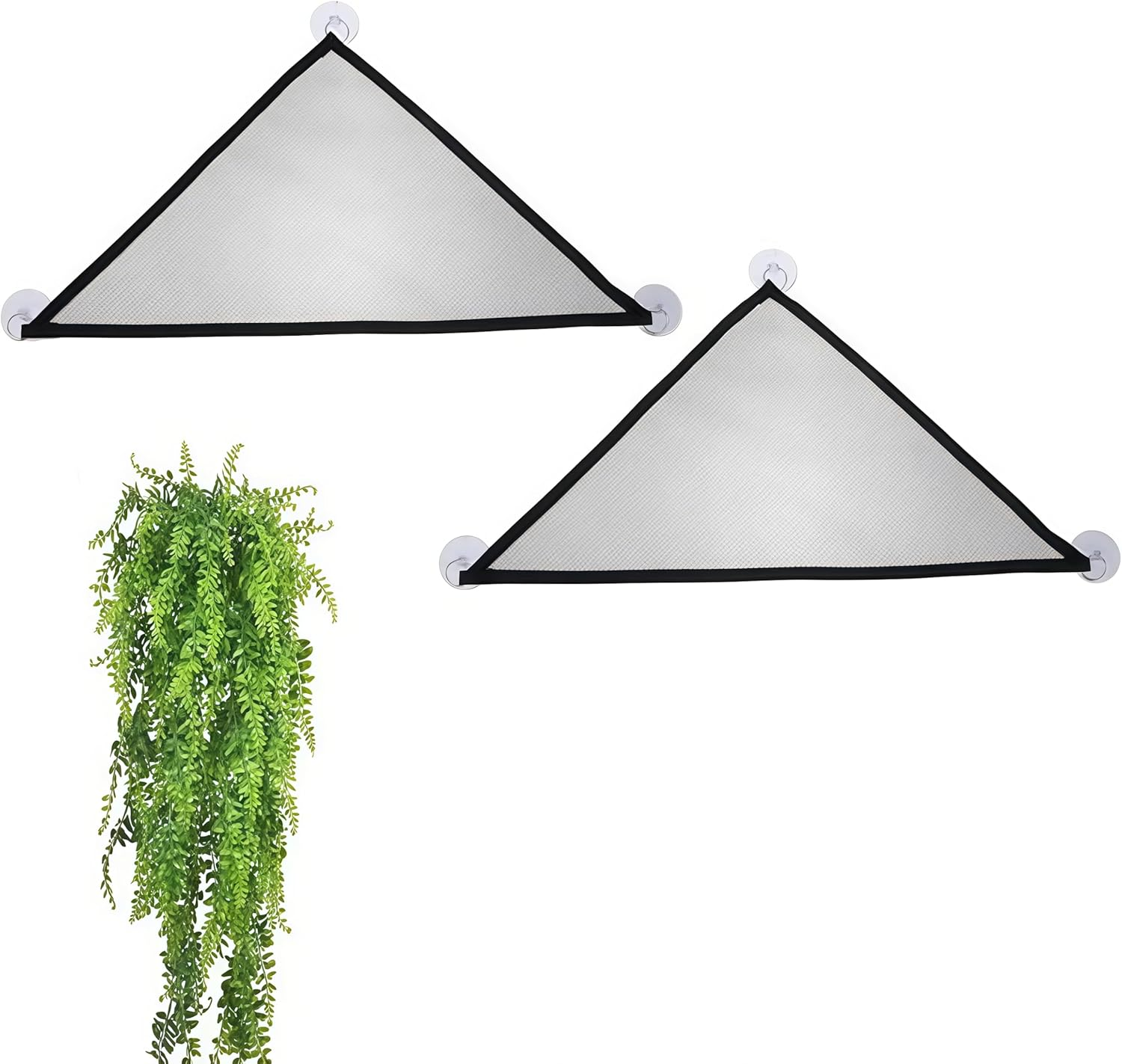 Reptile Hammock,2 Pcs Triangular Lizard Lounger Small Bearded Hanging Nets Snakes Breathable Lounger Net,Mesh Lizard Hammock for Reptiles Such as Lizards, Snakes, Geckos image number 2