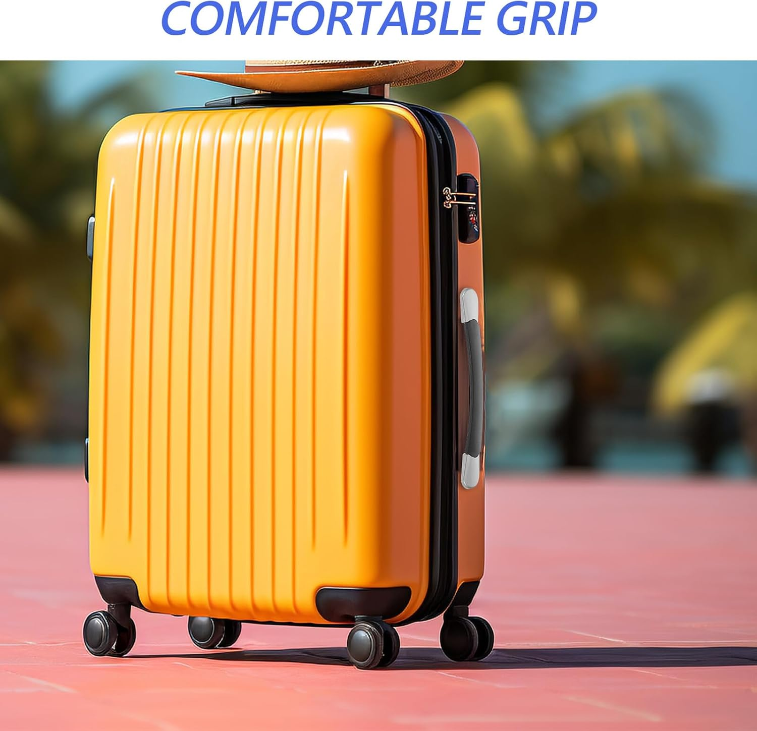 VALICLUD Replacement Suitcase Handle Grip Set, Sturdy Plastic Luggage Handle Repair Accessories with Ergonomic Design for Trolley Case Carrying and Travel Suitcase Maintenance image number 5