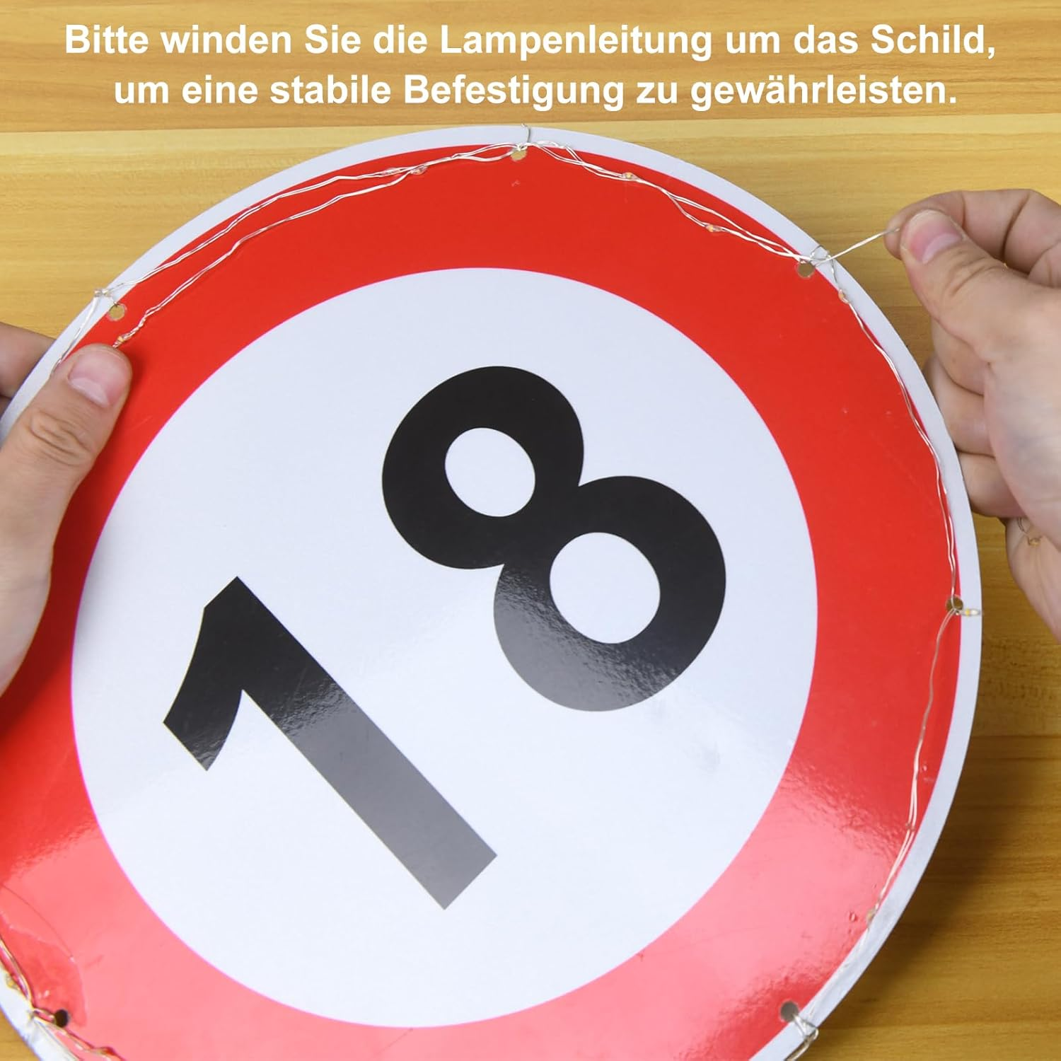 18Th Birthday Boy Girl 18 round Metal Aluminium Gift Money Gift Birthday Boy Girl with LED Fairy Lights Money Gifts Birthday 18Th Birthday Decoration image number 4