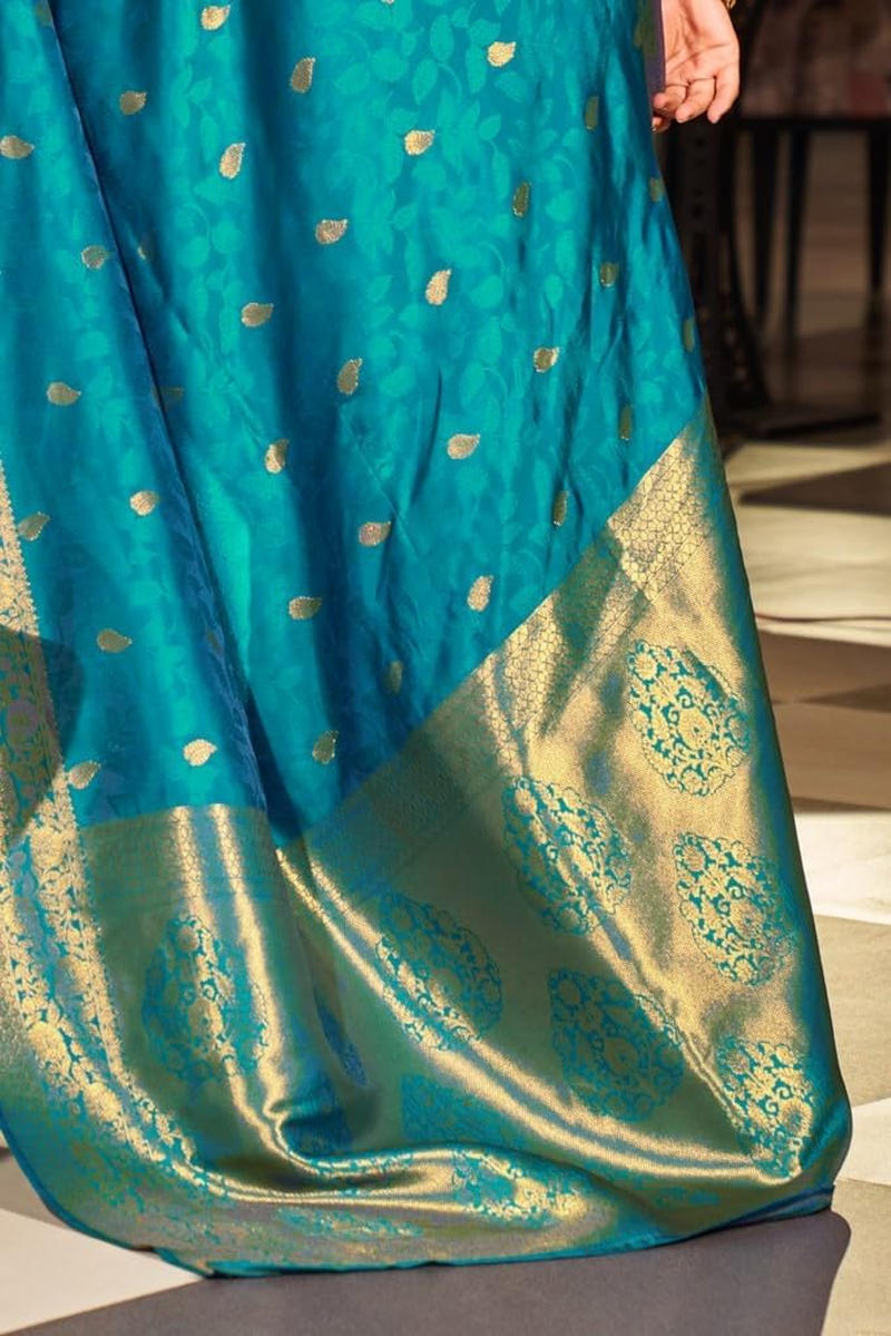 SWORNOF Womens Kanjivaram Banarasi Silk Saree Patola Saree image number 5